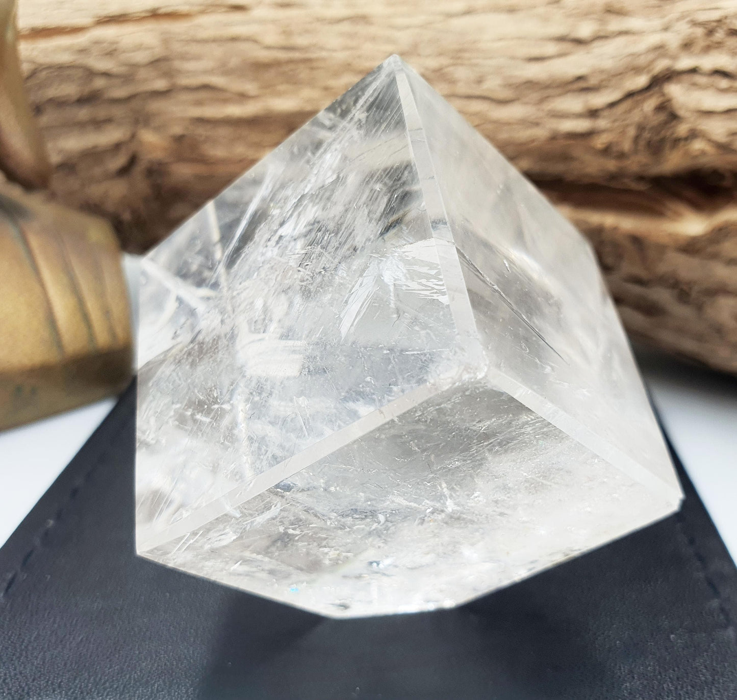 Clear Quartz Heptahedron (Cube) – Clarity, Energy Amplification & Manifestation Sacred Geometry Crystal, 185g