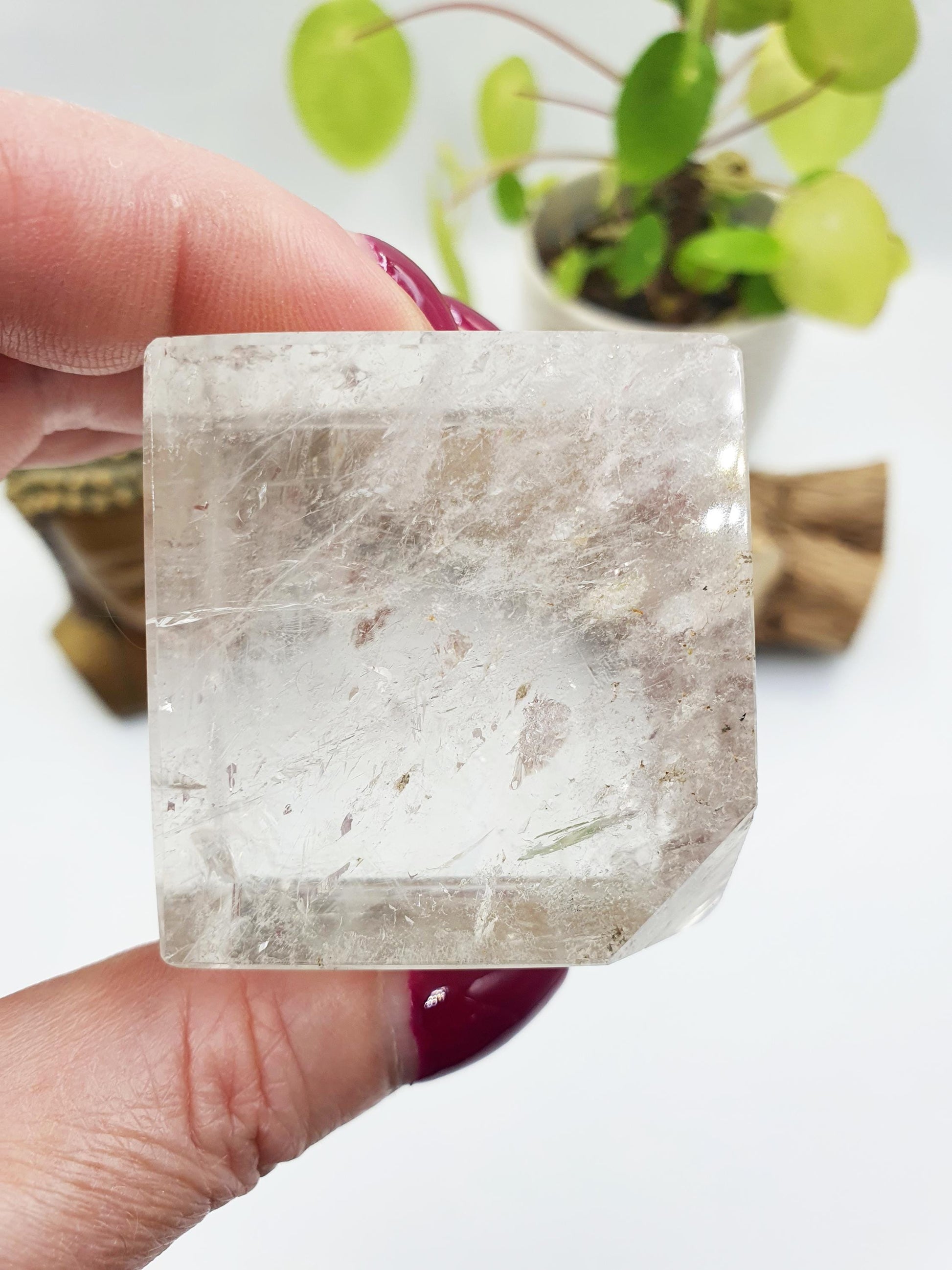 Clear Quartz Heptahedron (Cube) – Clarity, Energy Amplification & Manifestation Sacred Geometry Crystal, 185g