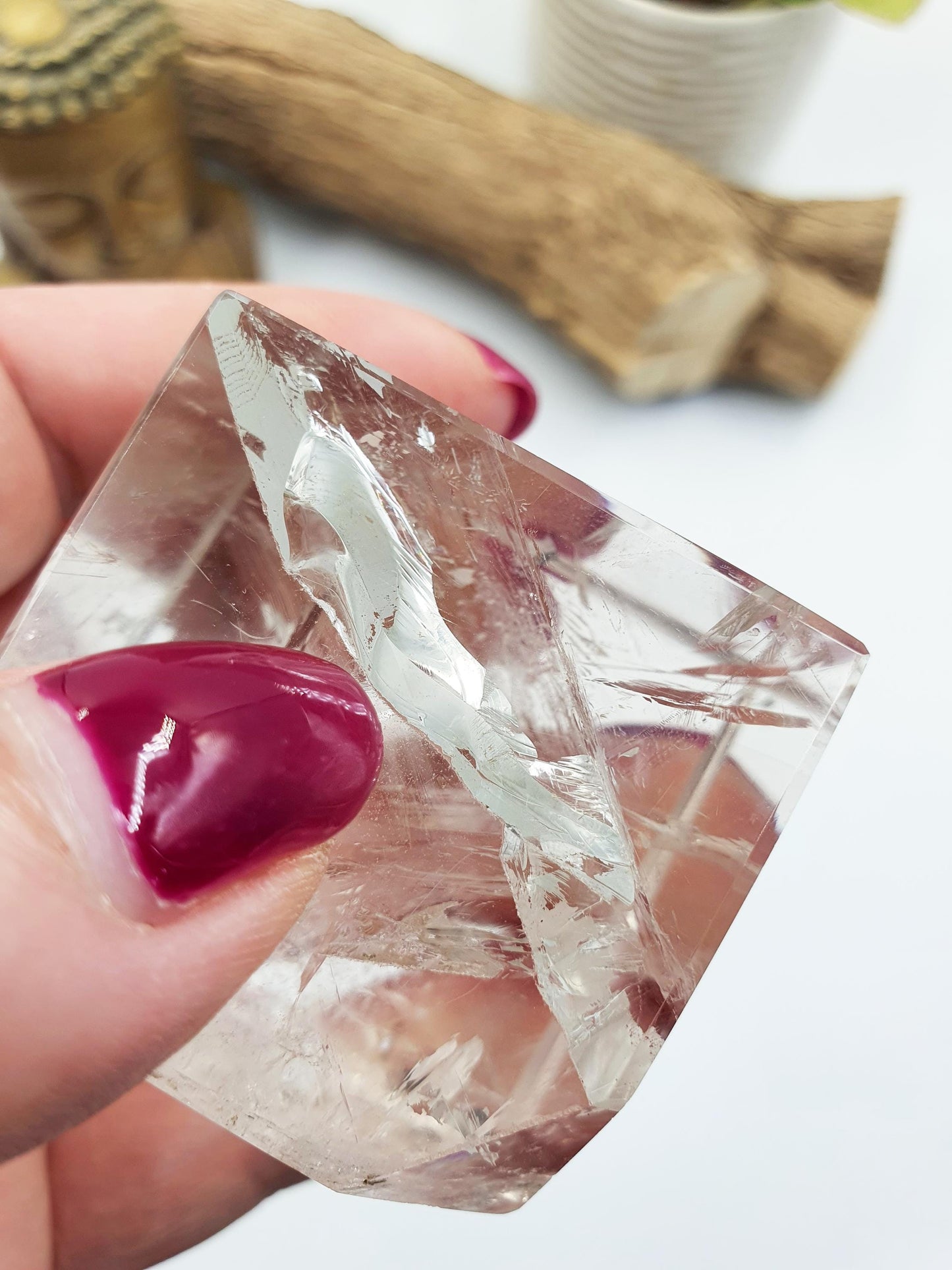 Clear Quartz Heptahedron (Cube) – Clarity, Energy Amplification & Manifestation Sacred Geometry Crystal, 185g