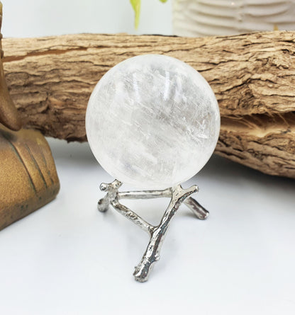 Flashy Optical Calcite Sphere – Clarity, Focus & Energy Amplification Healing Crystal Ball, 54mm