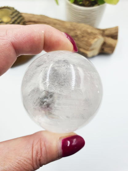 Flashy Optical Calcite Sphere – Clarity, Focus & Energy Amplification Healing Crystal Ball, 54mm