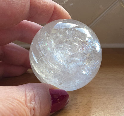 Flashy Optical Calcite Sphere – Clarity, Focus & Energy Amplification Healing Crystal Ball, 53mm