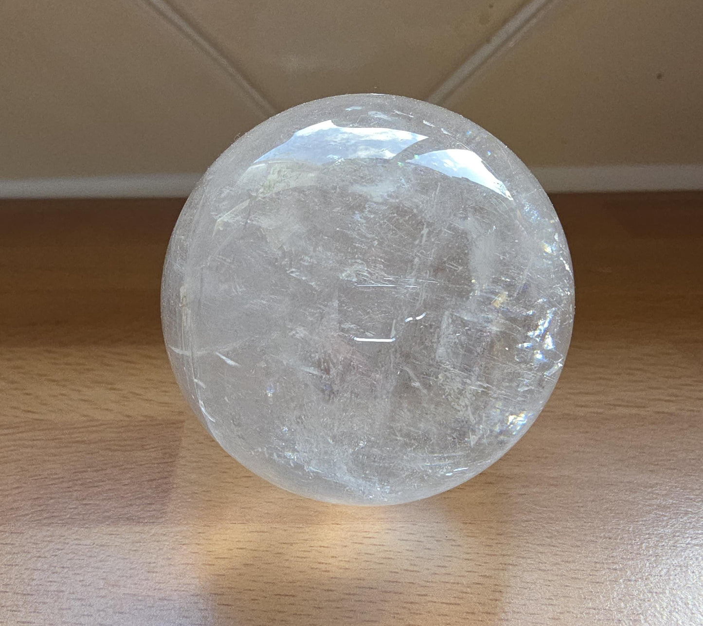 Flashy Optical Calcite Sphere – Clarity, Focus & Energy Amplification Healing Crystal Ball, 53mm
