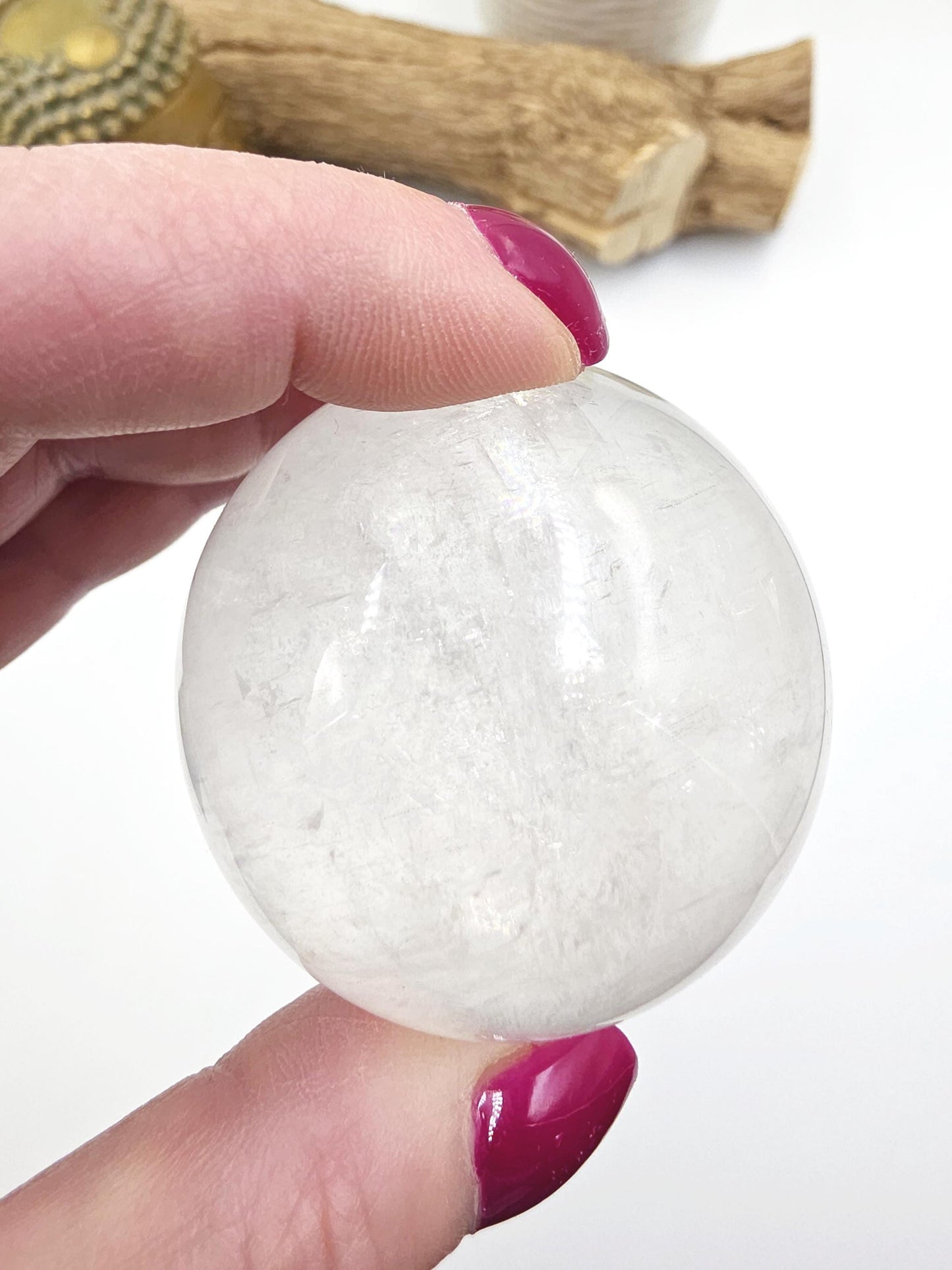 Flashy Optical Calcite Sphere – Clarity, Focus & Energy Amplification Healing Crystal Ball, 53mm