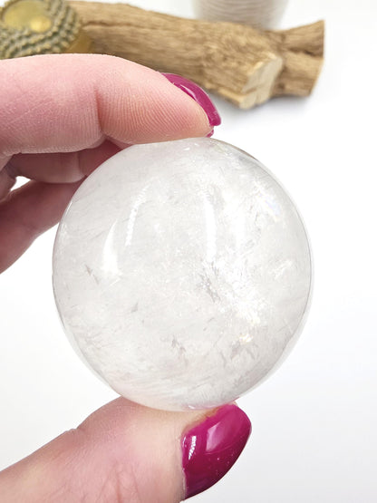 Flashy Optical Calcite Sphere – Clarity, Focus & Energy Amplification Healing Crystal Ball, 53mm