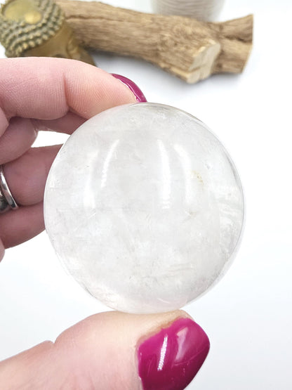Flashy Optical Calcite Sphere – Clarity, Focus & Energy Amplification Healing Crystal Ball, 53mm