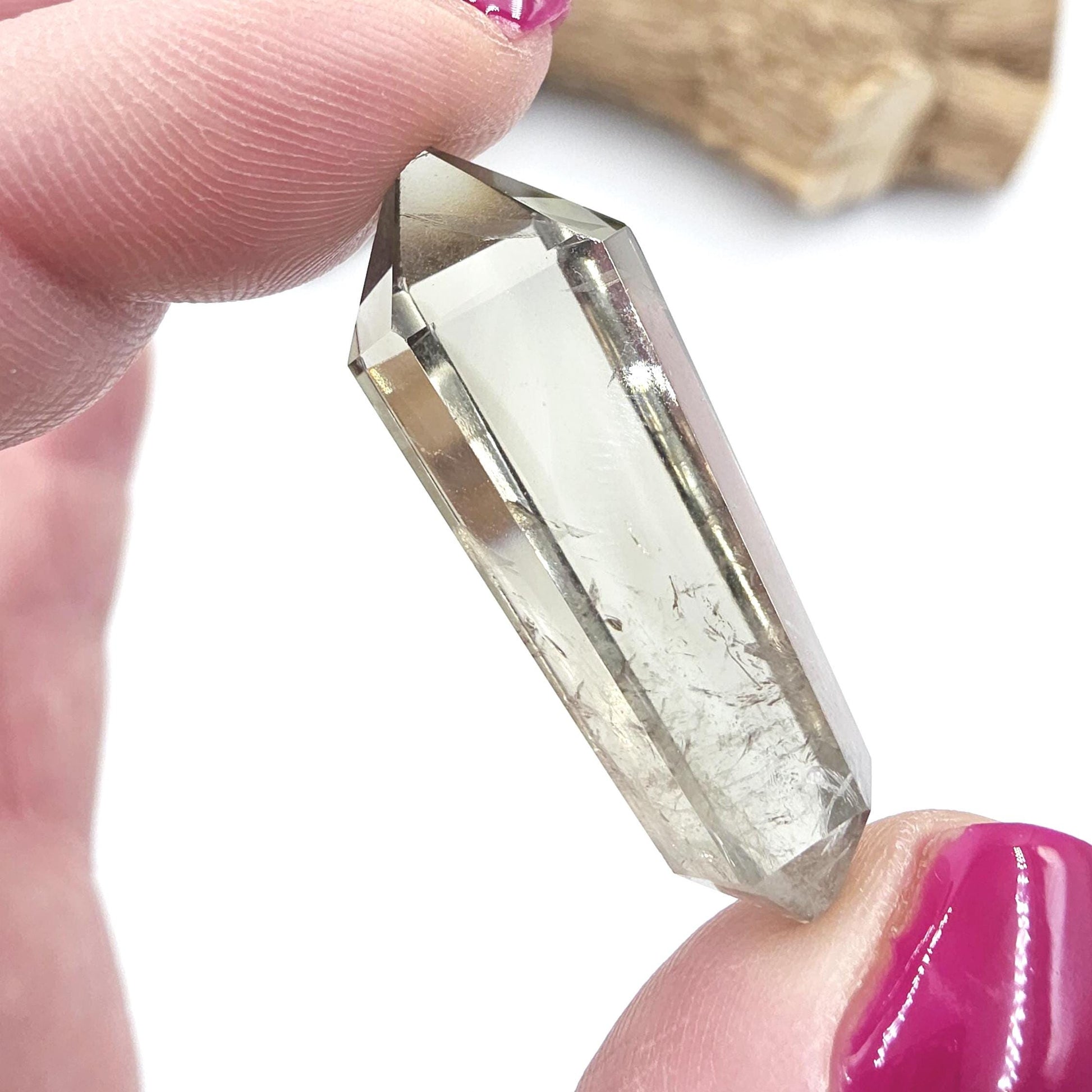 Prasiolite (Green Amethyst) Double Terminated Point – Heart Healing, Clarity & Spiritual Growth Crystal, 9g