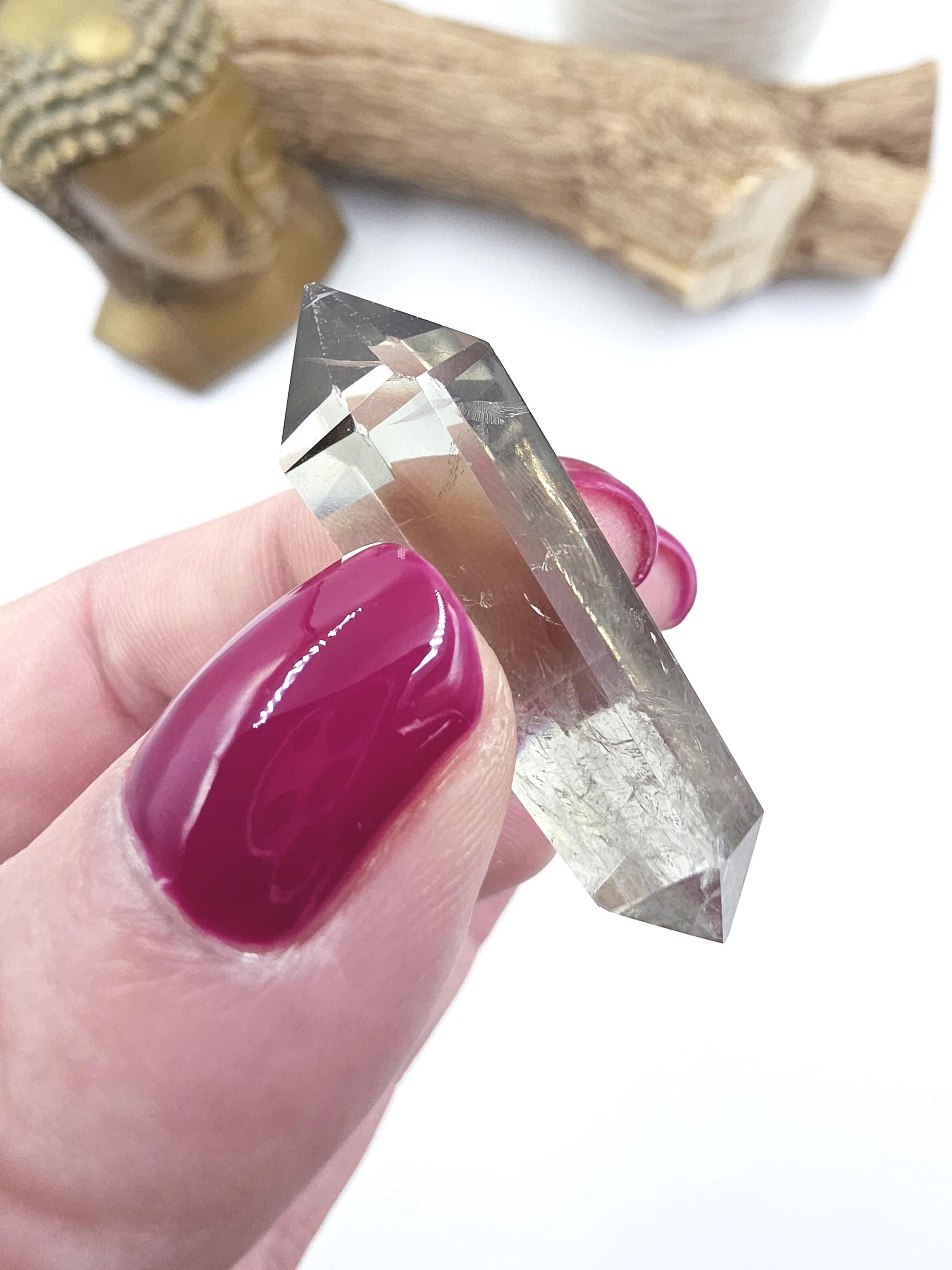 Prasiolite (Green Amethyst) Double Terminated Point – Heart Healing, Clarity & Spiritual Growth Crystal, 9g