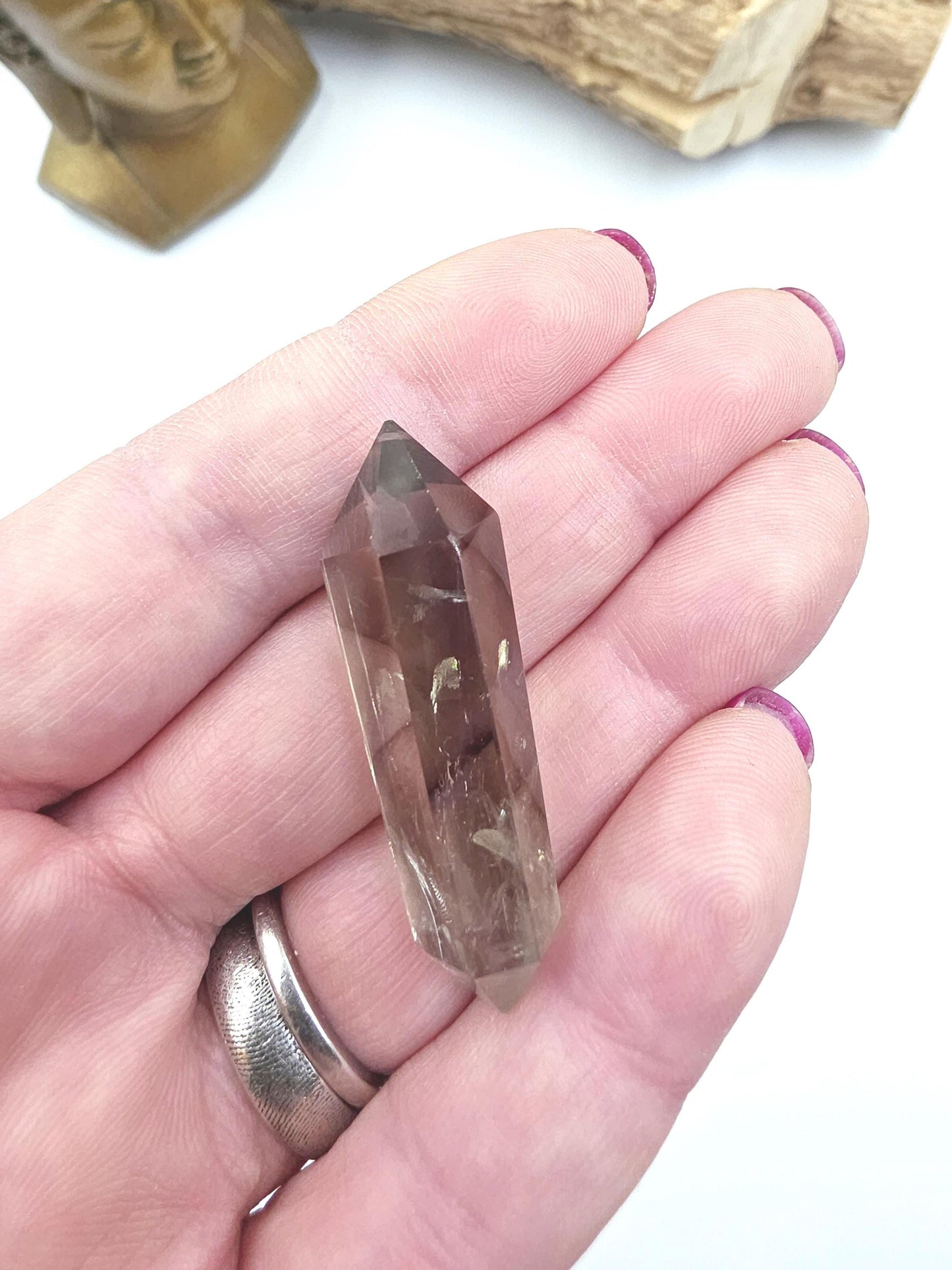 Prasiolite (Green Amethyst) Double Terminated Point – Heart Healing, Clarity & Spiritual Growth Crystal, 9g