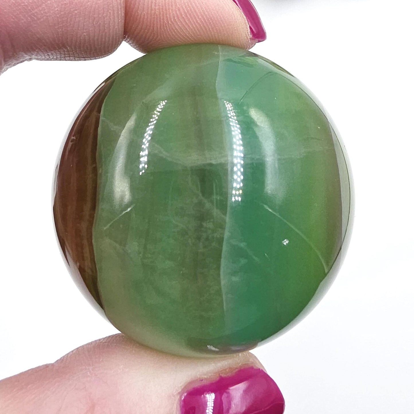 Green and Yellow Fluorite Sphere (Jackfruit Fluorite) – Clarity, Harmony & Positive Energy Crystal Ball, 47mm