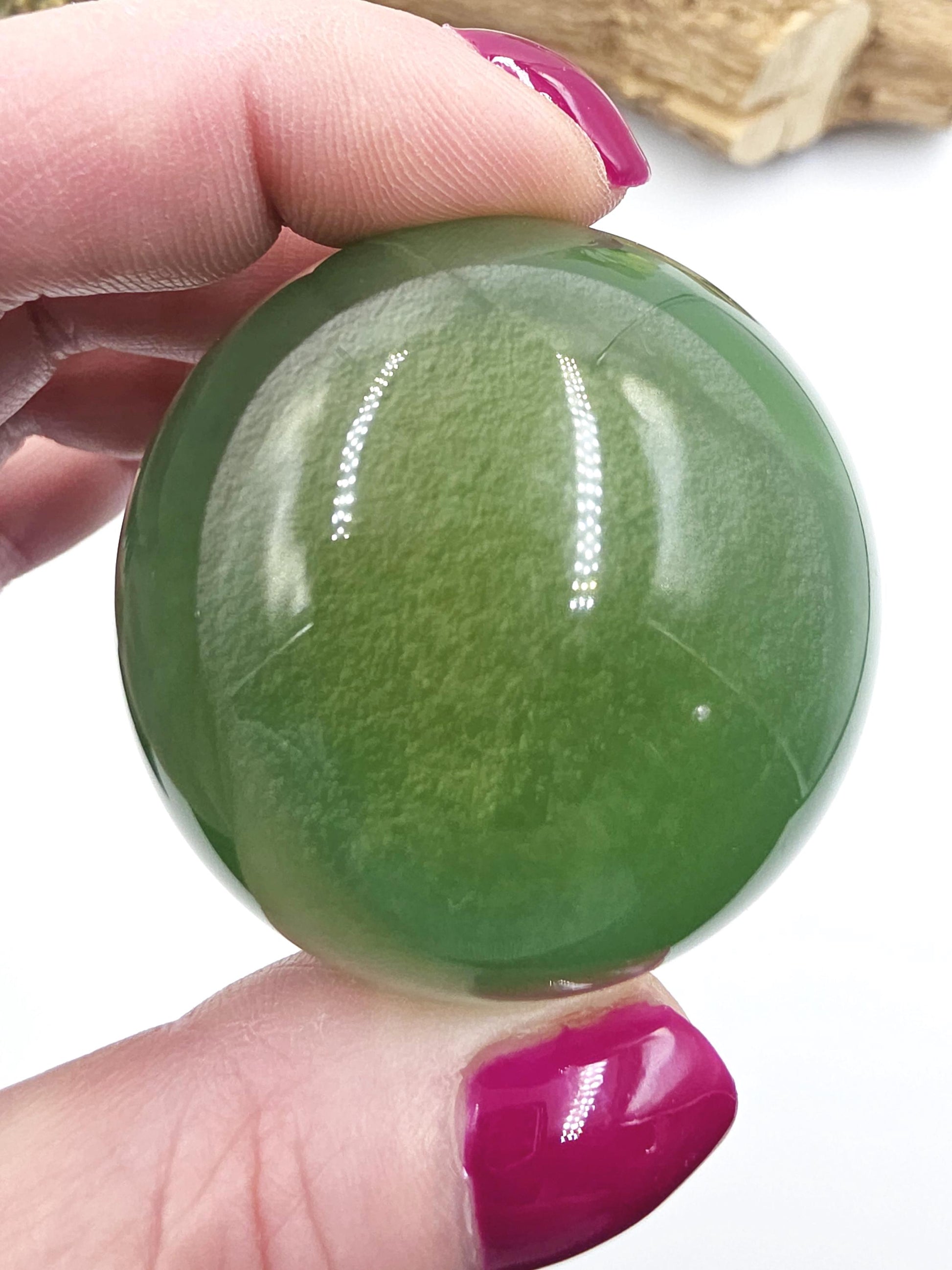 Green and Yellow Fluorite Sphere (Jackfruit Fluorite) – Clarity, Harmony & Positive Energy Crystal Ball, 47mm