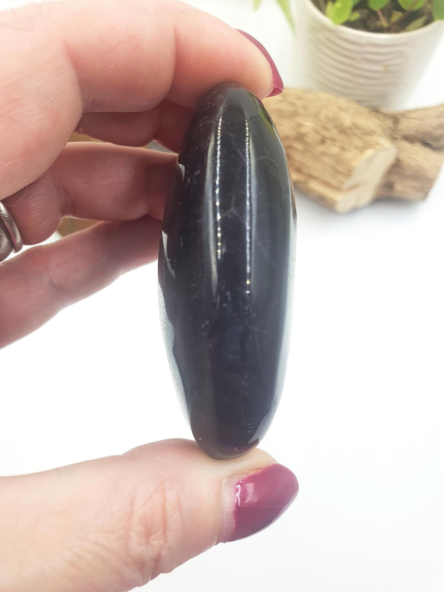 Large High Grade Rainbow Fluorite Palm Stone - Focus and Clarity Healing Crystal - 130g