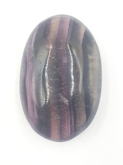 Large High Grade Rainbow Fluorite Palm Stone - Focus and Clarity Healing Crystal - 130g