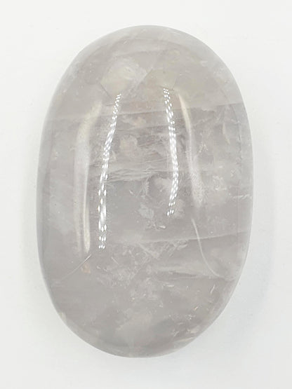 Large Flashy Blue Rose Quartz Palm Stone – Love, Peace & Emotional Healing Crystal, 190g