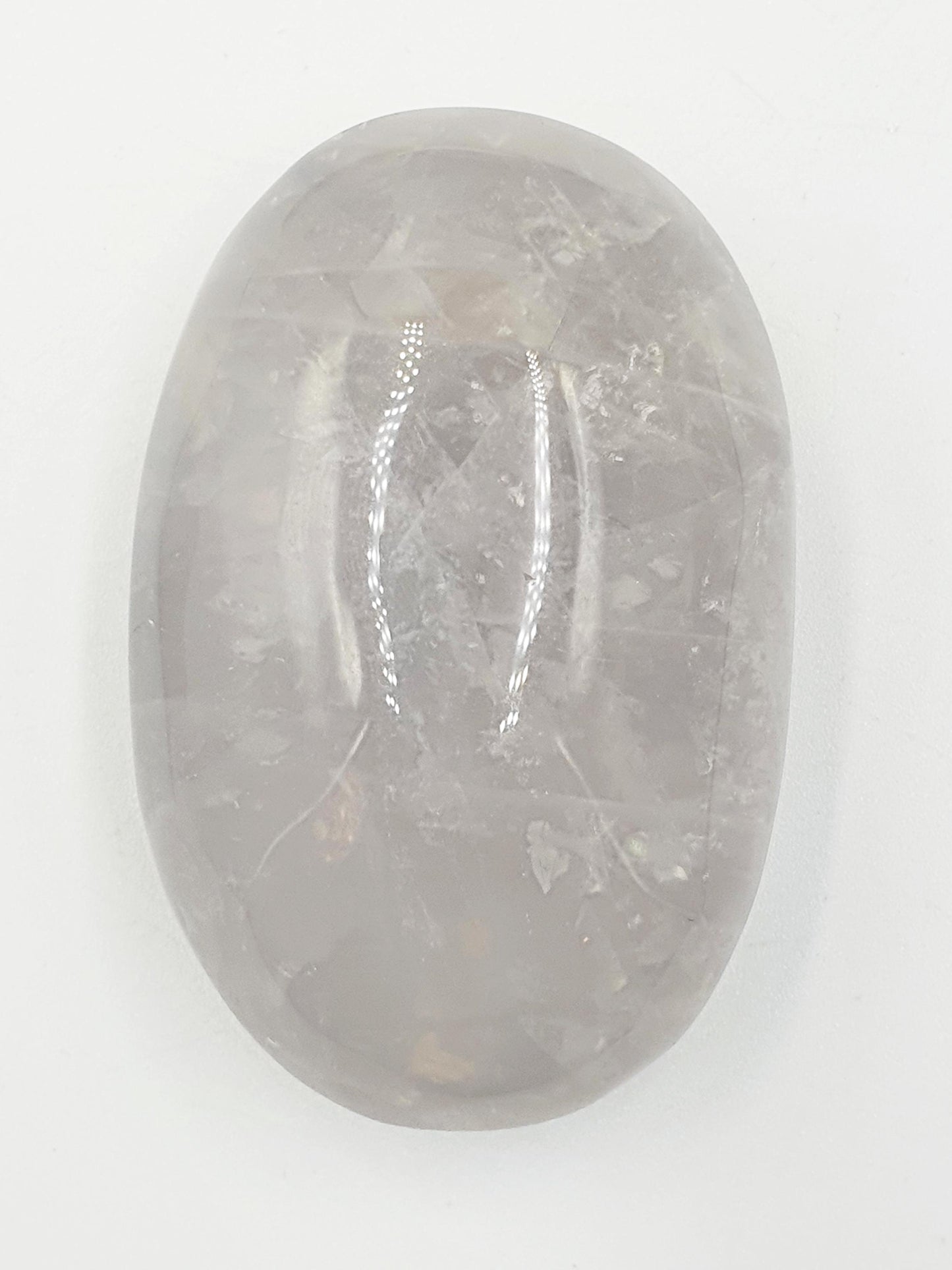 Large Flashy Blue Rose Quartz Palm Stone – Love, Peace & Emotional Healing Crystal, 190g