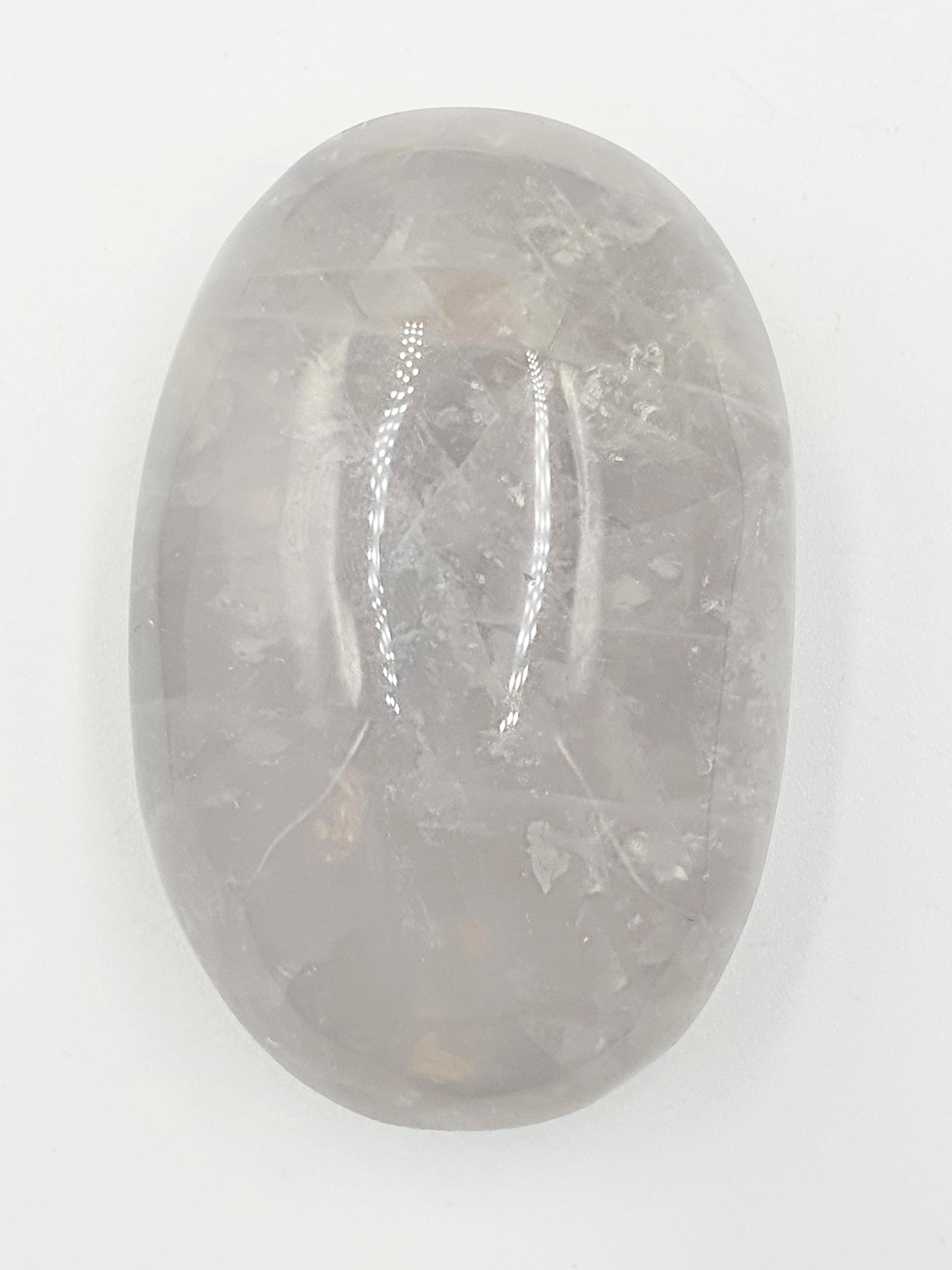 Large Flashy Blue Rose Quartz Palm Stone – Love, Peace & Emotional Healing Crystal, 190g