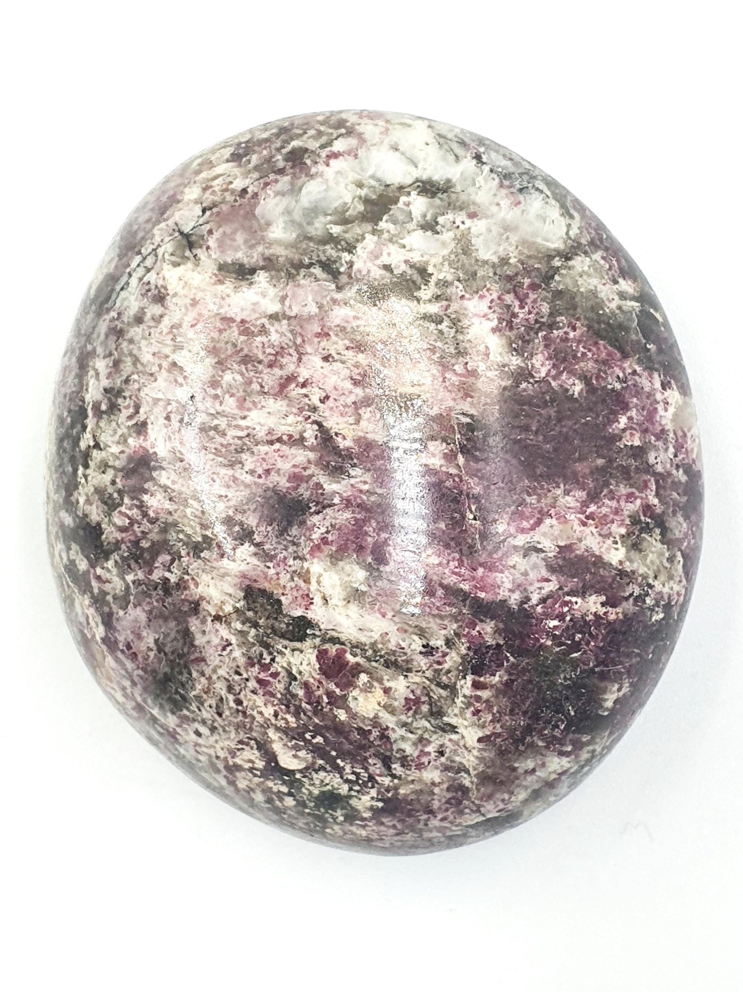 Plum Blossom Tourmaline Palm Stone (Rubellite) – Love, Compassion & Emotional Healing Crystal, 85g