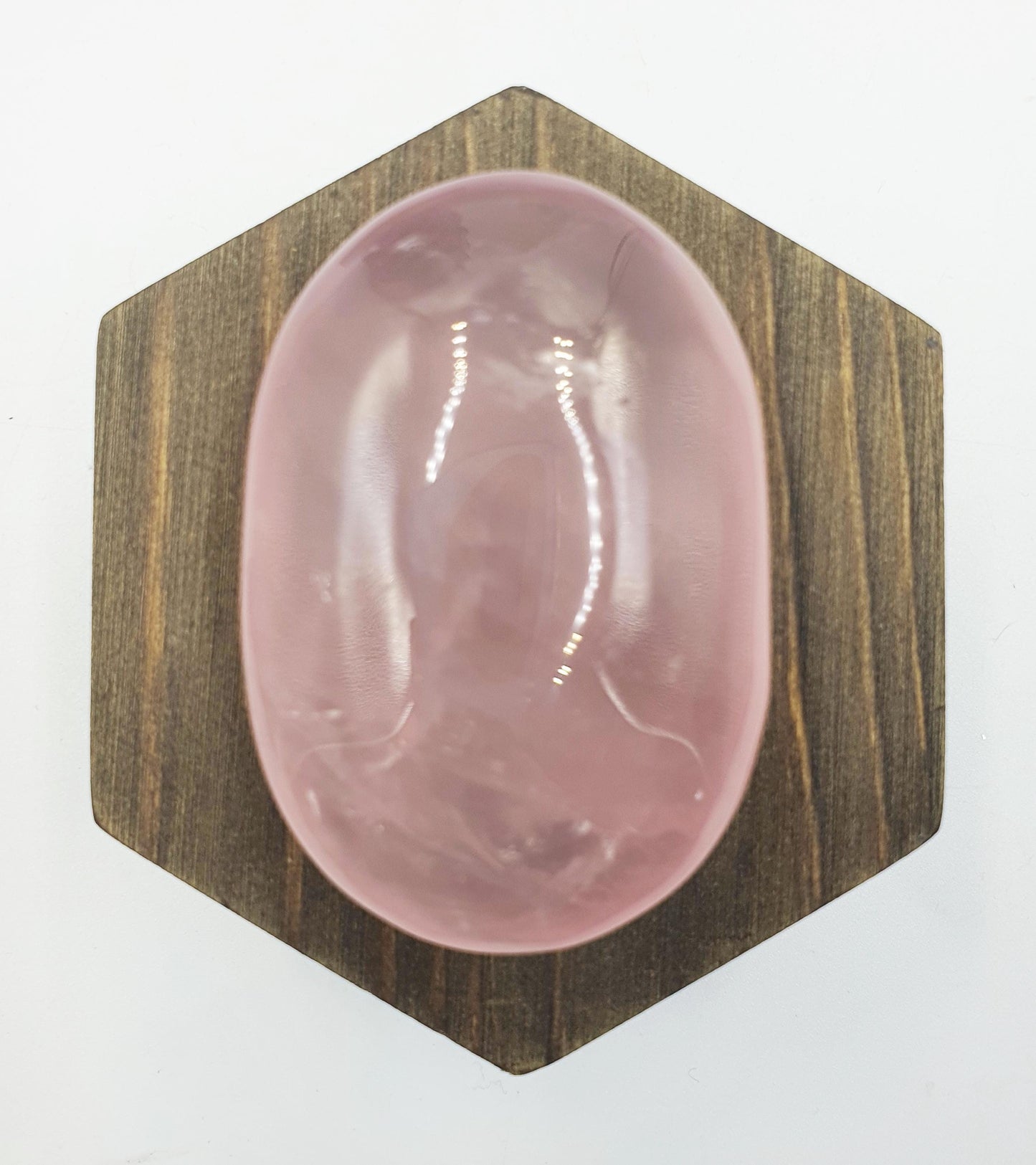 Large Rose Quartz Palm Stone - Love & Compassion Healing Crystal, 115g