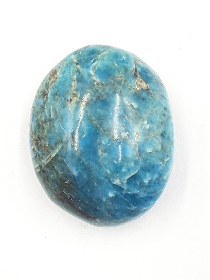 Blue Apatite Palm Stone - Motivation & Focus Healing Crystal - 55g