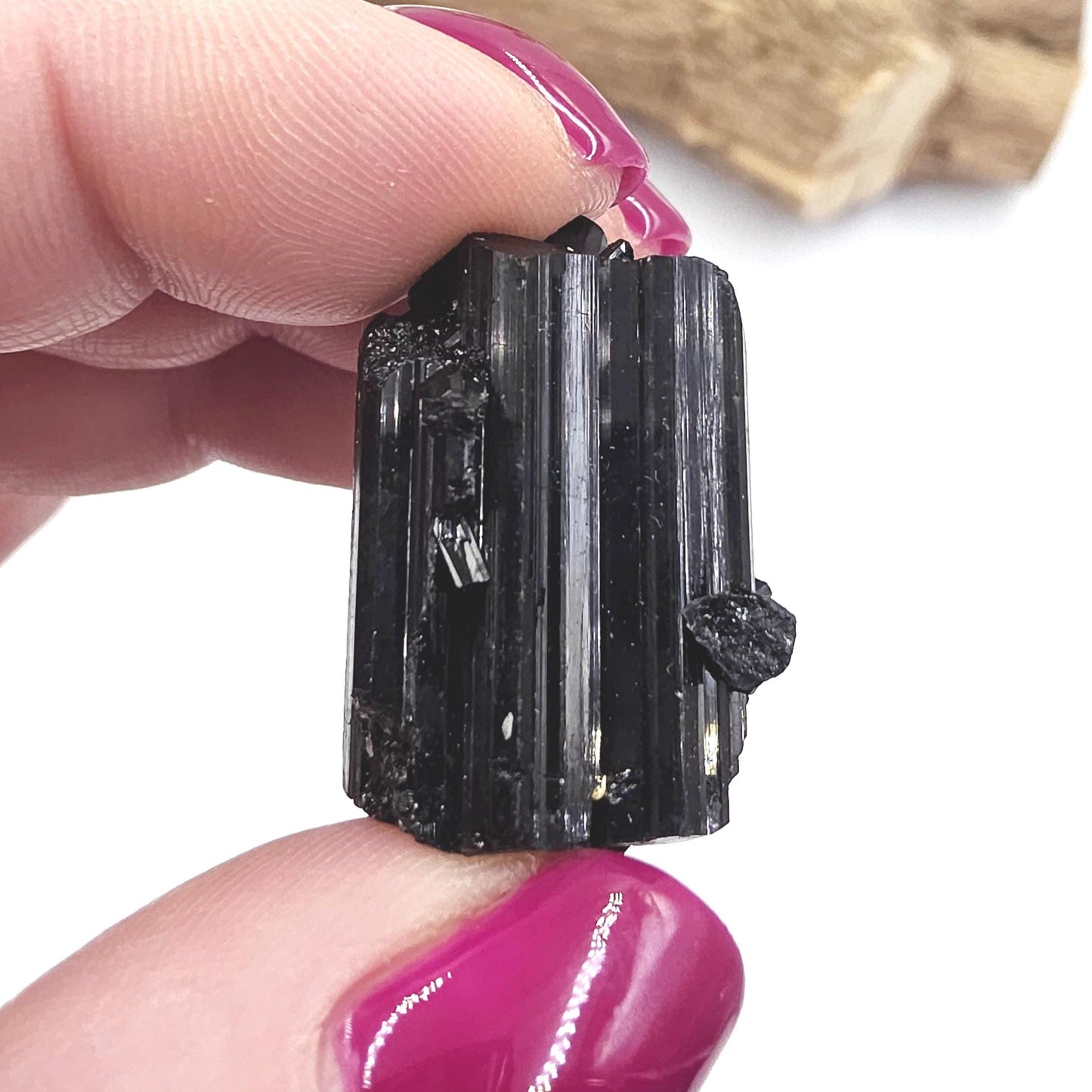 Mini Black Tourmaline Piece – High Grade Raw Crystal for Jewellery Making, Protection & Grounding- 15g