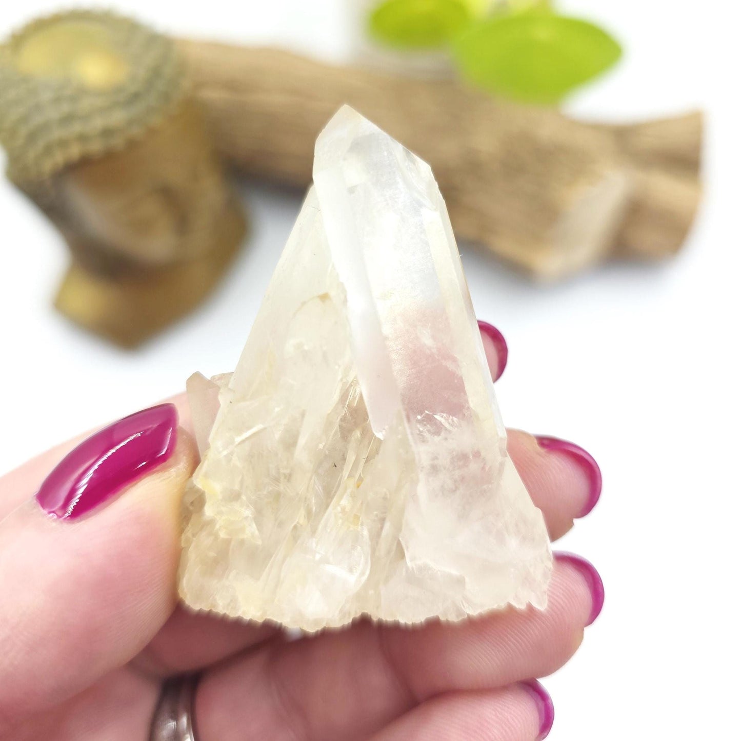 Mini Raw Clear Quartz Cluster – Amplification, Cleansing & High Vibration Healing Crystal, 35g