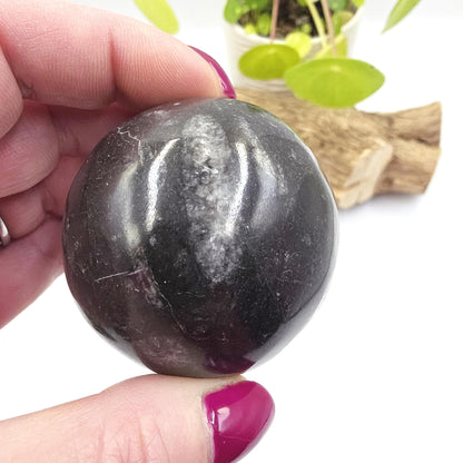 Orthoceras Fossil Sphere – Ancient Ocean Energy, Grounding & Earth History Crystal Ball, 53mm