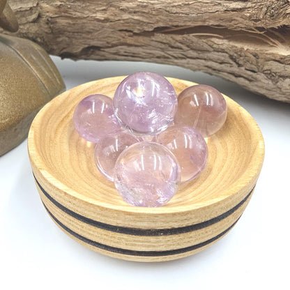 Light Amethyst Mini Sphere – Calm, Intuition & Peaceful Energy Crystal Ball