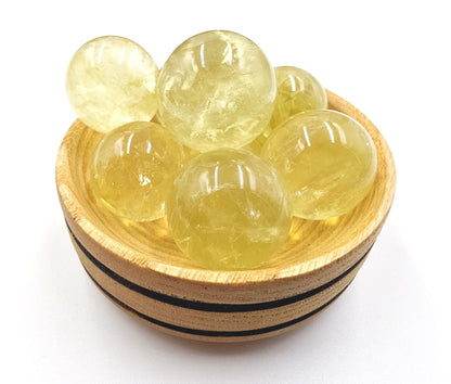 Citrine Mini Sphere – Joy, Abundance & Positive Energy Crystal Ball