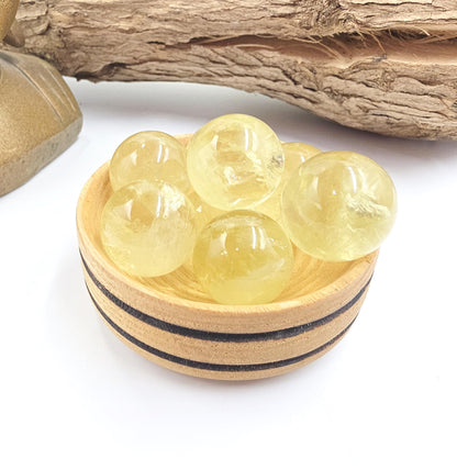 Citrine Mini Sphere – Joy, Abundance & Positive Energy Crystal Ball
