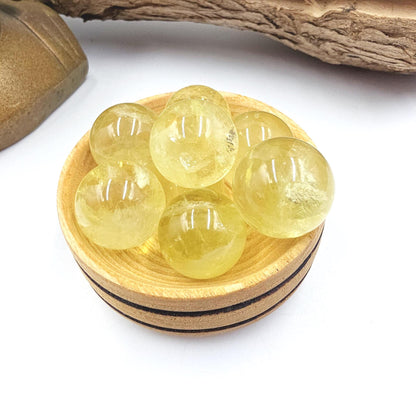 Citrine Mini Sphere – Joy, Abundance & Positive Energy Crystal Ball