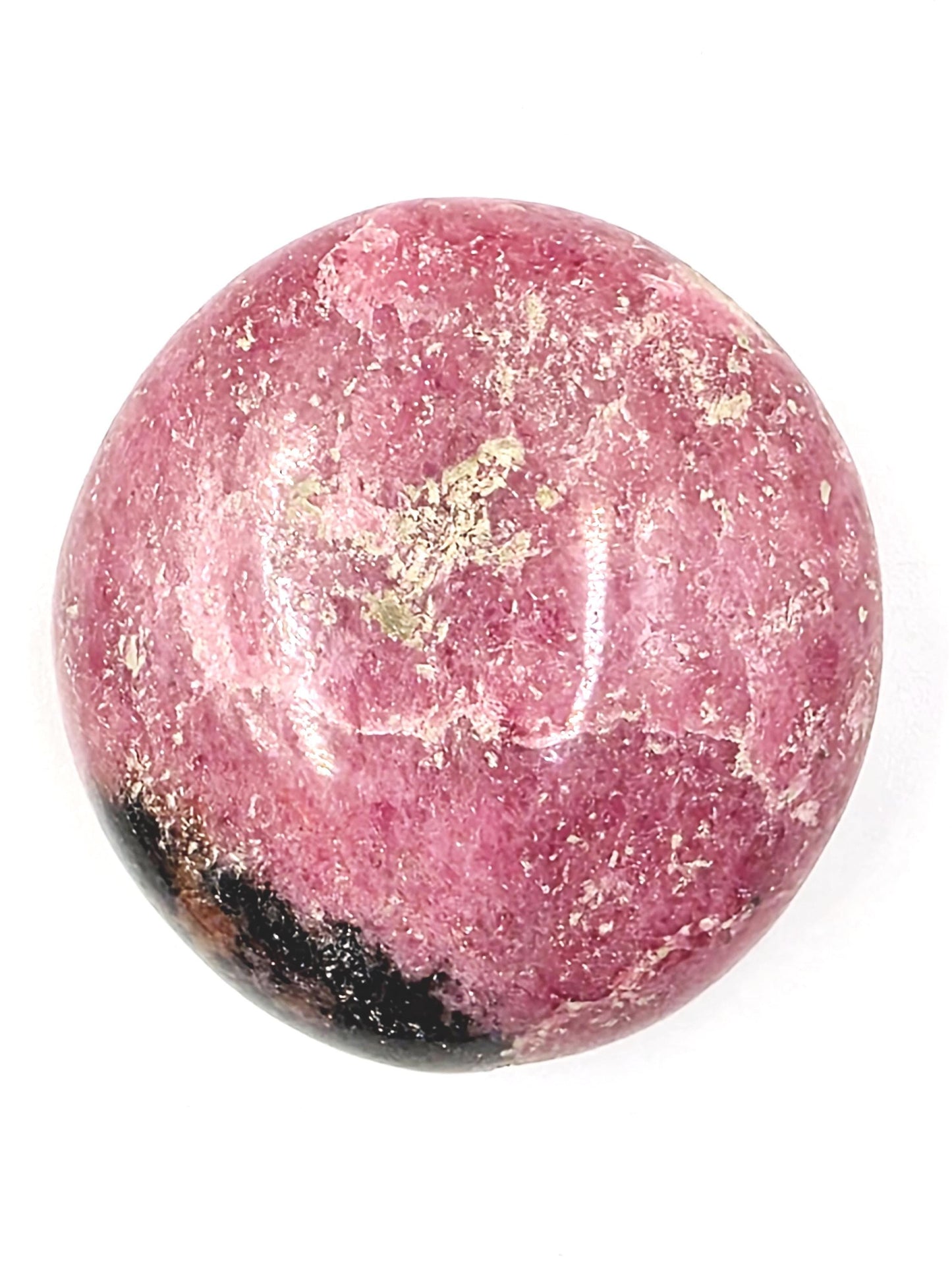 Rhodonite Palm Stone - Emotional Healing & Heart Chakra Crystal - 95g