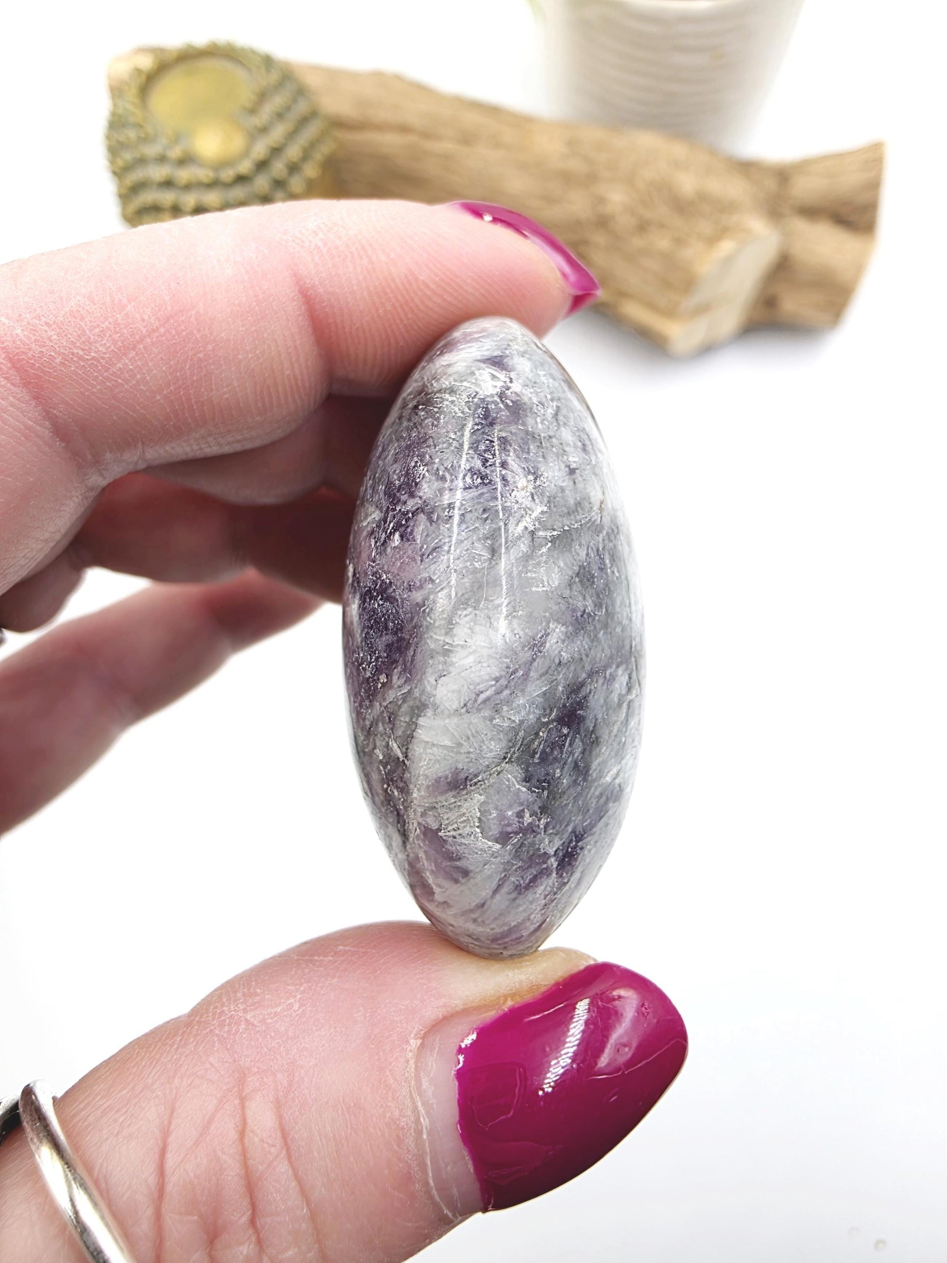 Unicorn Stone Palm Stone (Pegmatite) – Calm, Comfort & Emotional Healing Crystal, 65g