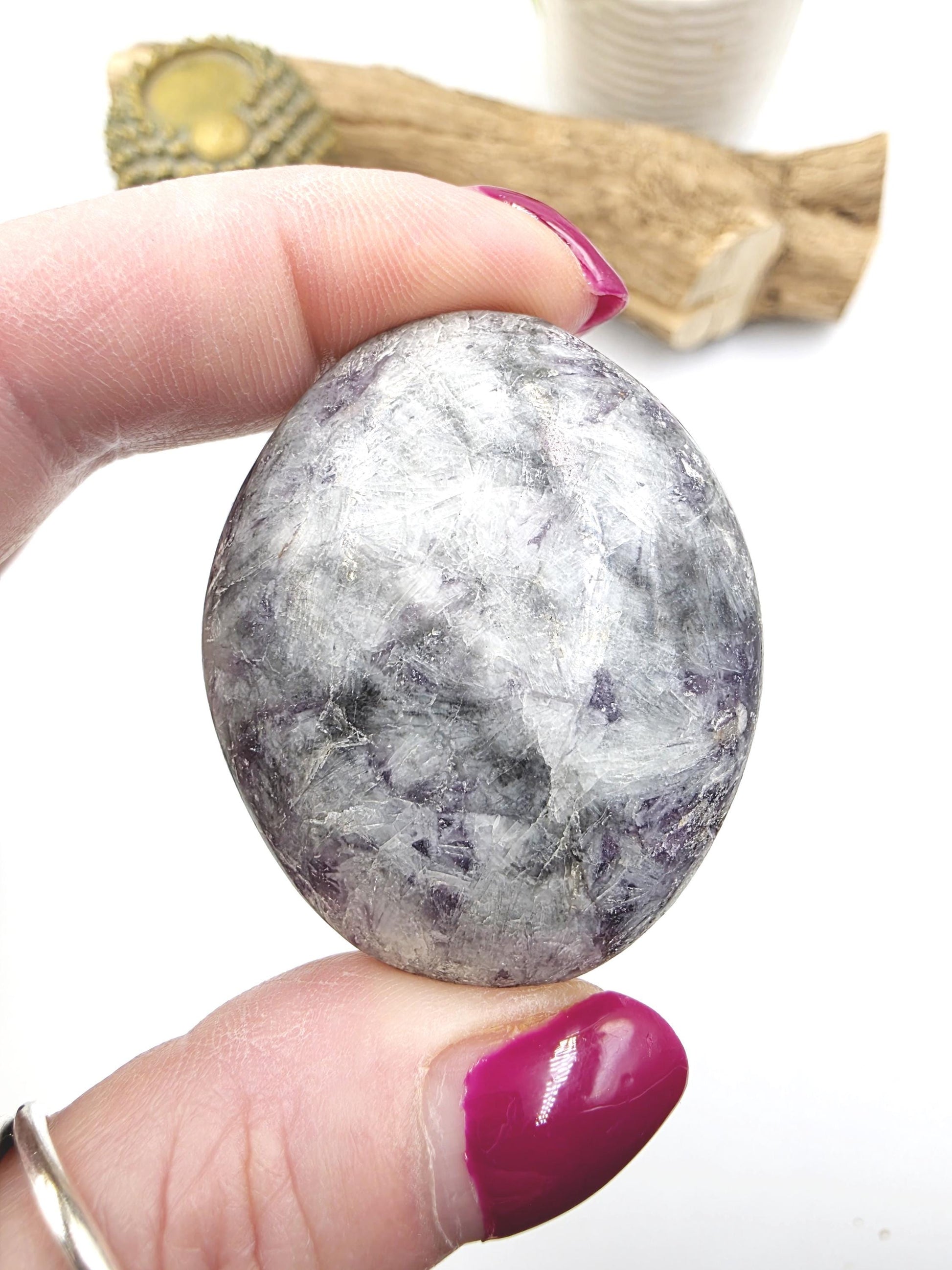 Unicorn Stone Palm Stone (Pegmatite) – Calm, Comfort & Emotional Healing Crystal, 65g