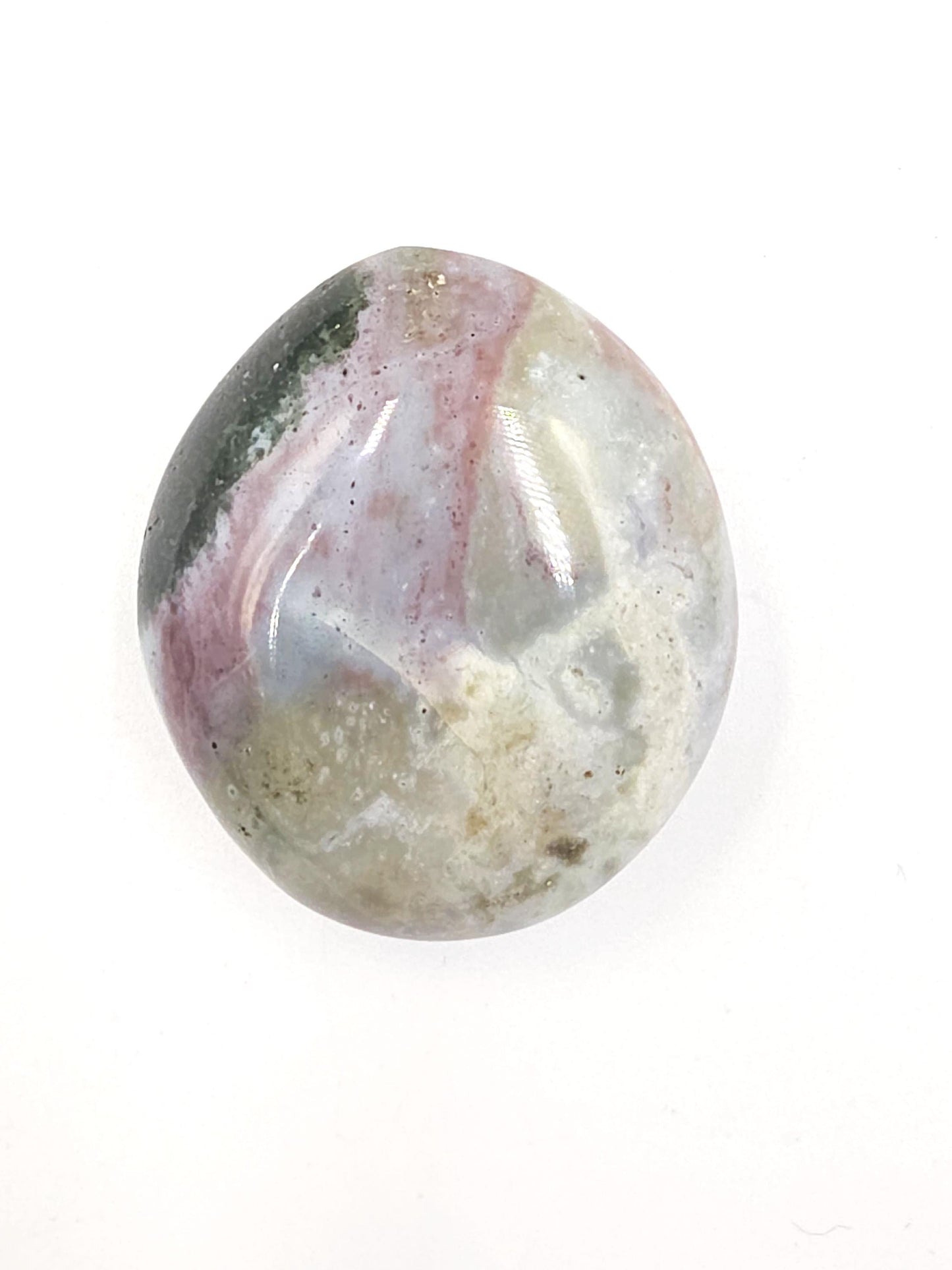 Ocean Jasper Palm Stone - Joy & Renewal Healing Crystal - 70g