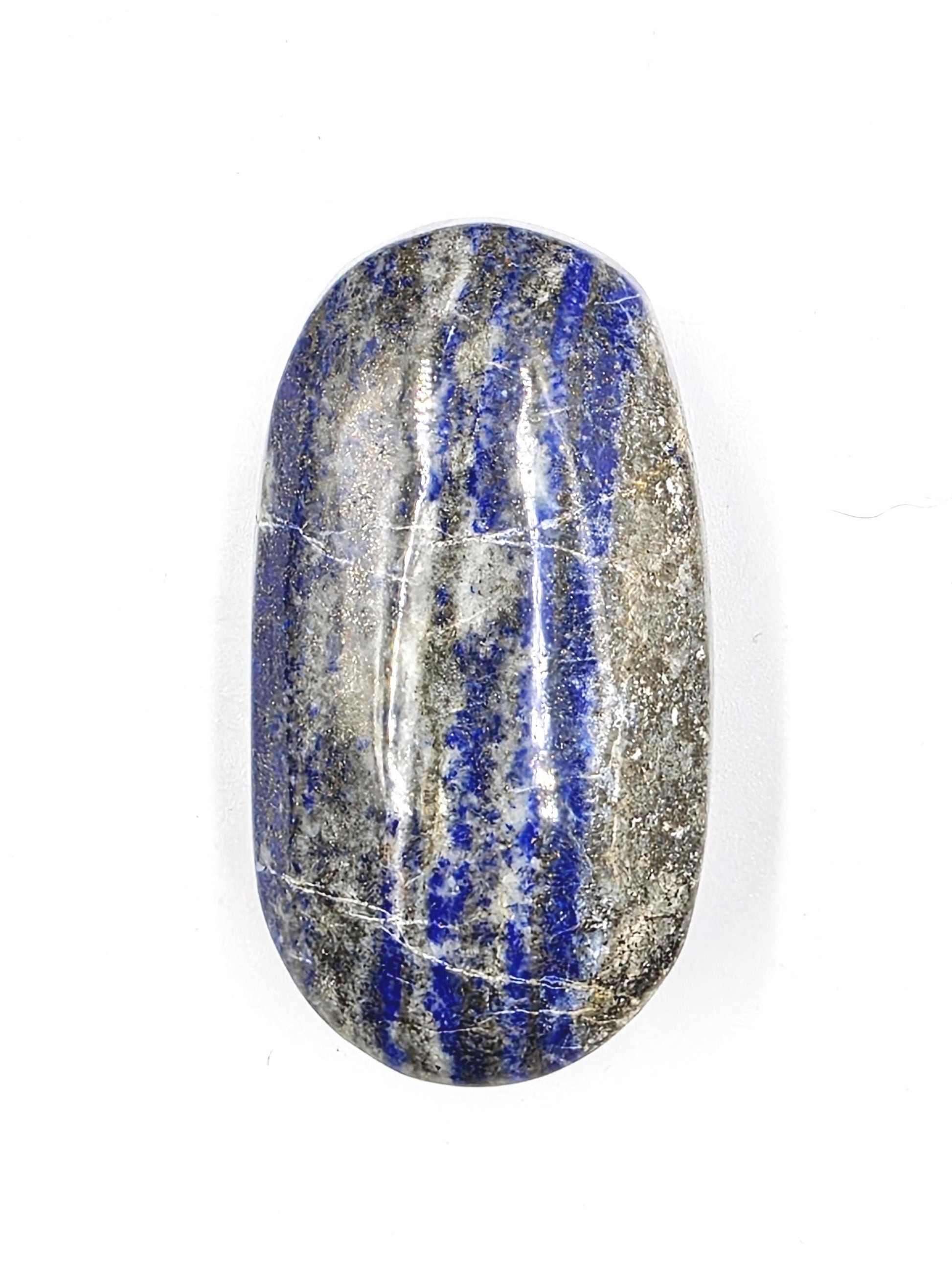 Lapis Lazuli Palm Stone - Wisdom & Truth Third Eye Chakra Crystal, 105g