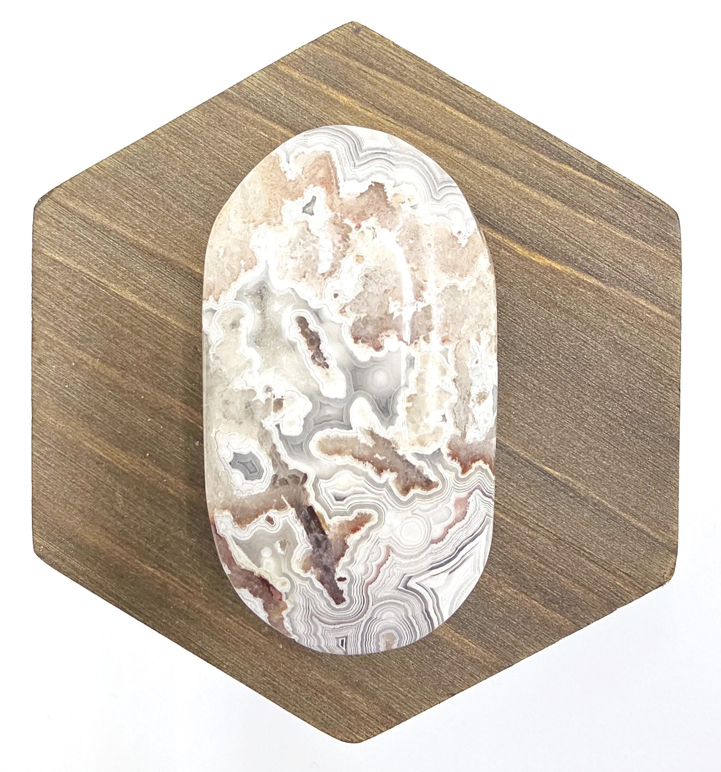 Mexican Crazy Lace Agate Palm Stone – Joy, Stability & Uplifting Energy Crystal, 55g