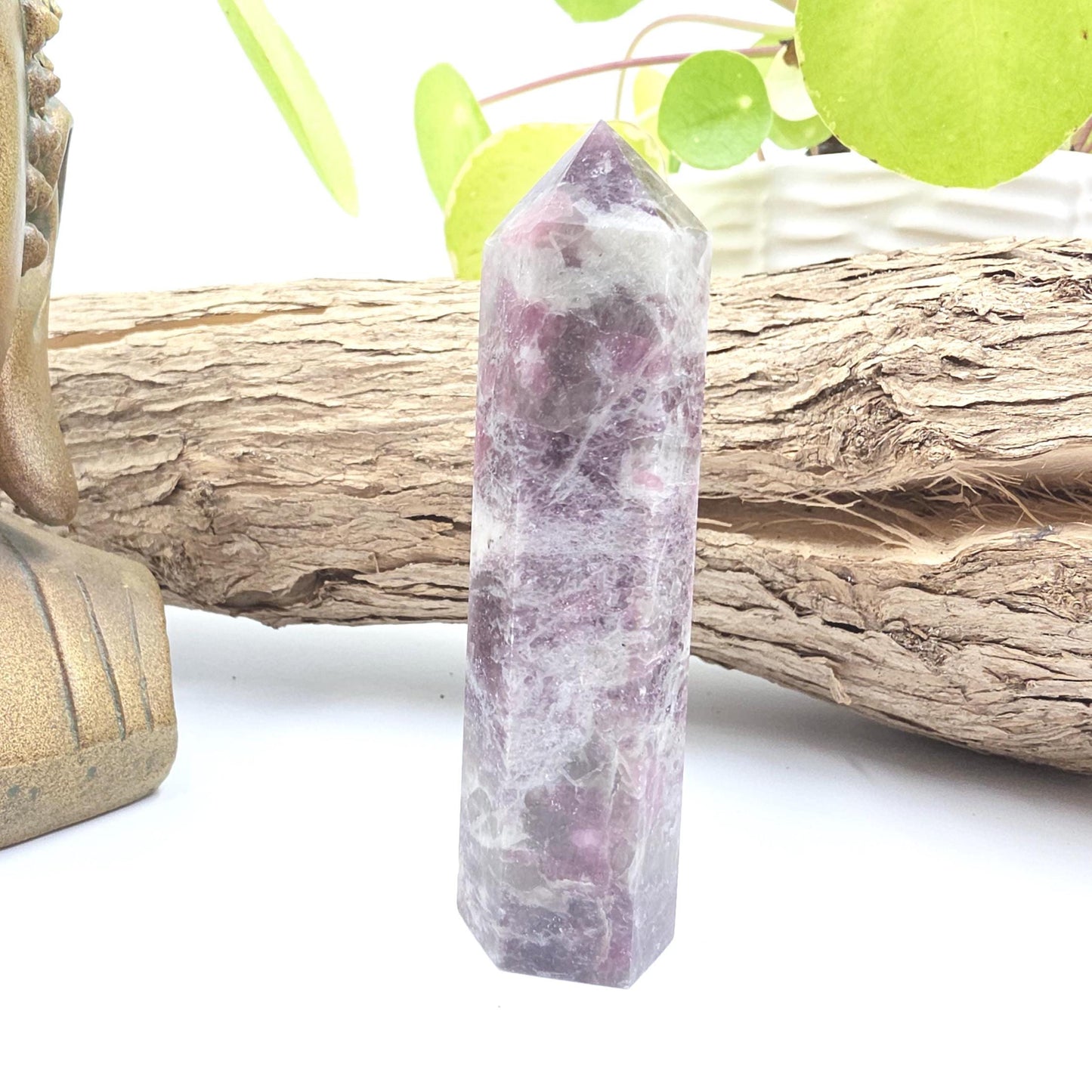 Plum Tourmaline Tower (Rubellite) - Emotional Healing & Spiritual Growth Crystal Point - 90g