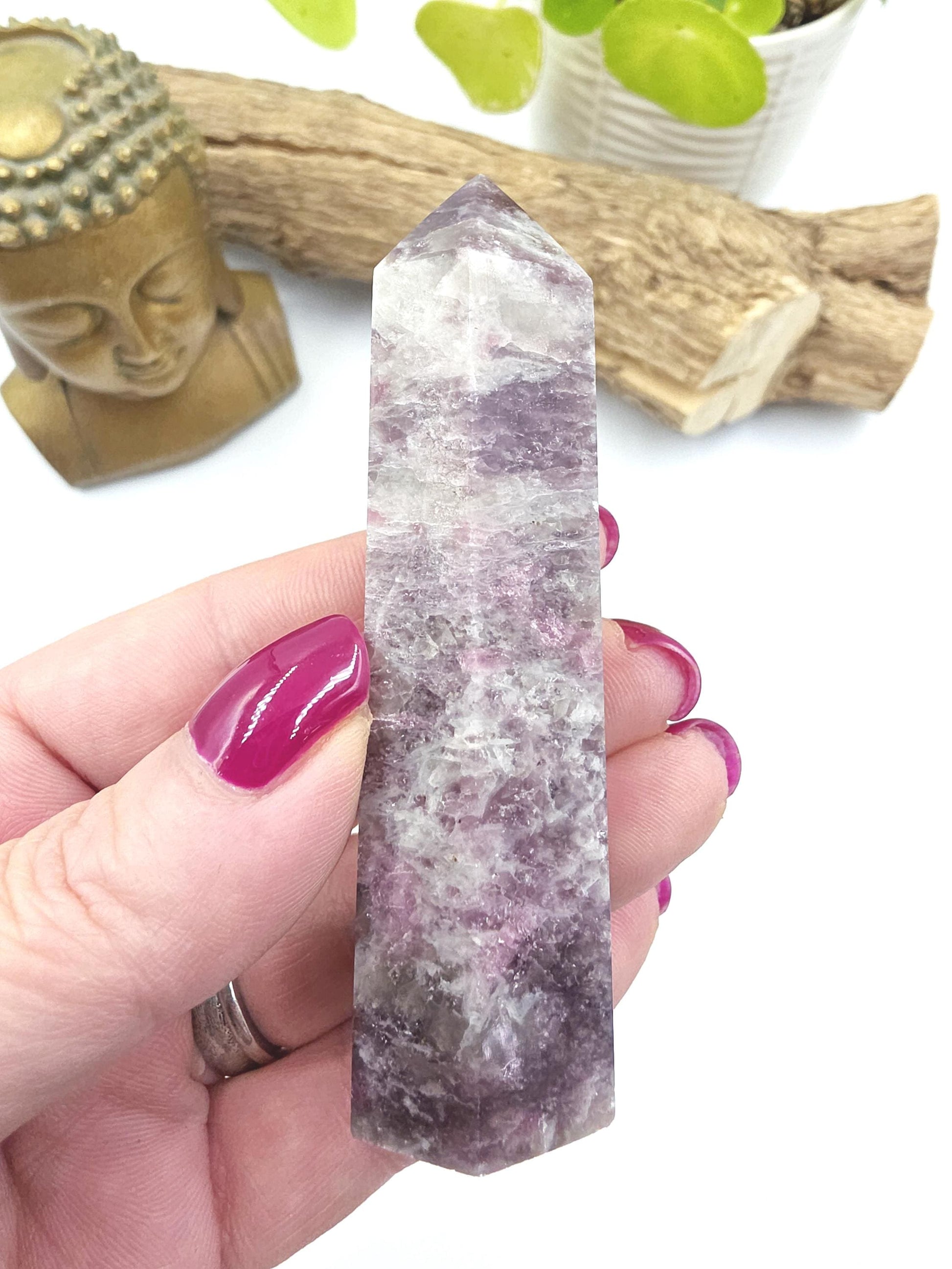 Plum Tourmaline Tower (Rubellite) - Emotional Healing & Spiritual Growth Crystal Point - 90g