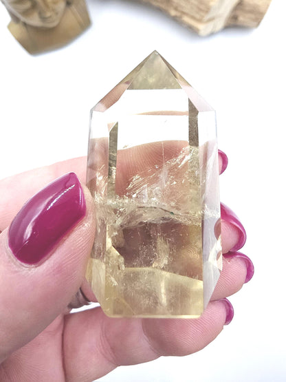 Citrine Point with Golden Healer – Abundance, Healing & High Vibration Manifestation Crystal Tower, 60g