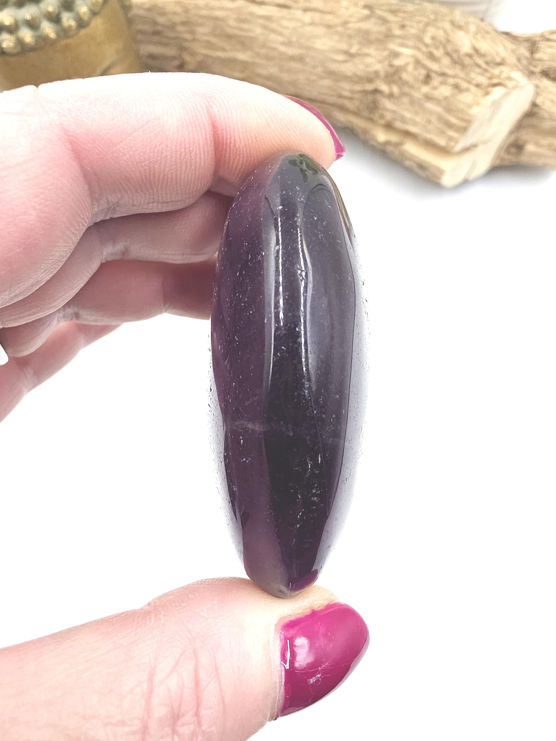 Large High Grade Rainbow Fluorite Palm Stone - Focus and Clarity Healing Crystal - 130g