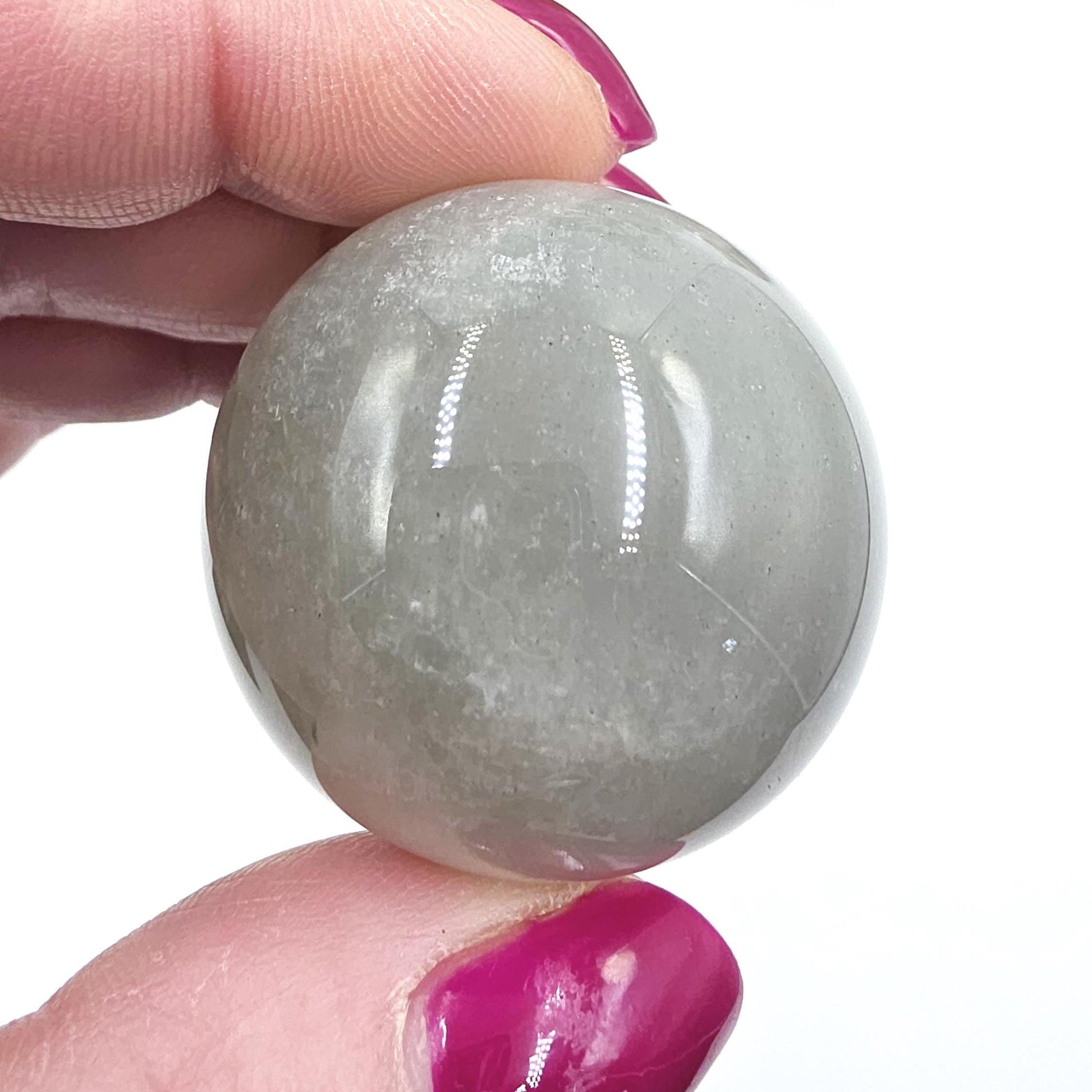 Green Moonstone Sphere – Emotional Balance, Intuition & New Beginnings Crystal Ball, 35mm