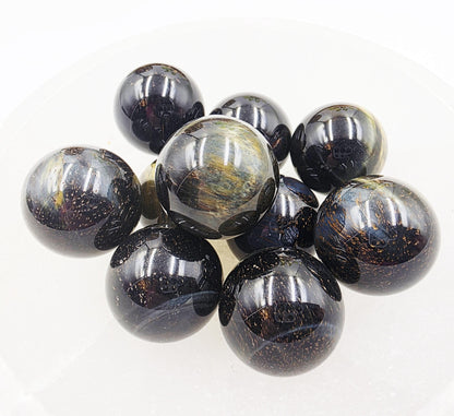 Blue Tiger’s Eye Mini Crystal Sphere – Intuition, Protection & Calm Focus Gemstone, 20mm