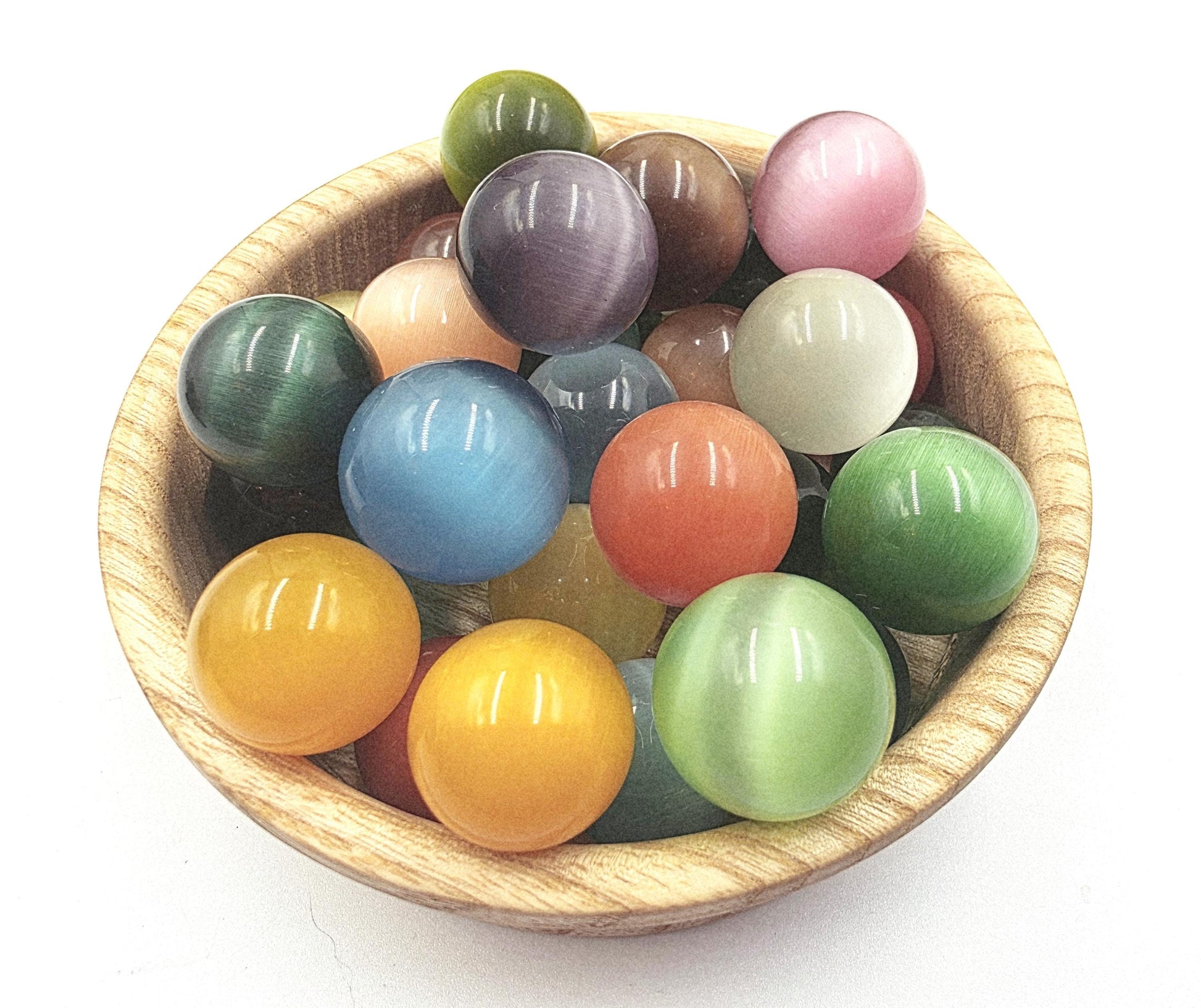 Cat’s Eye Mini Crystal Sphere – Protection, Intuition & Good Luck Crystal