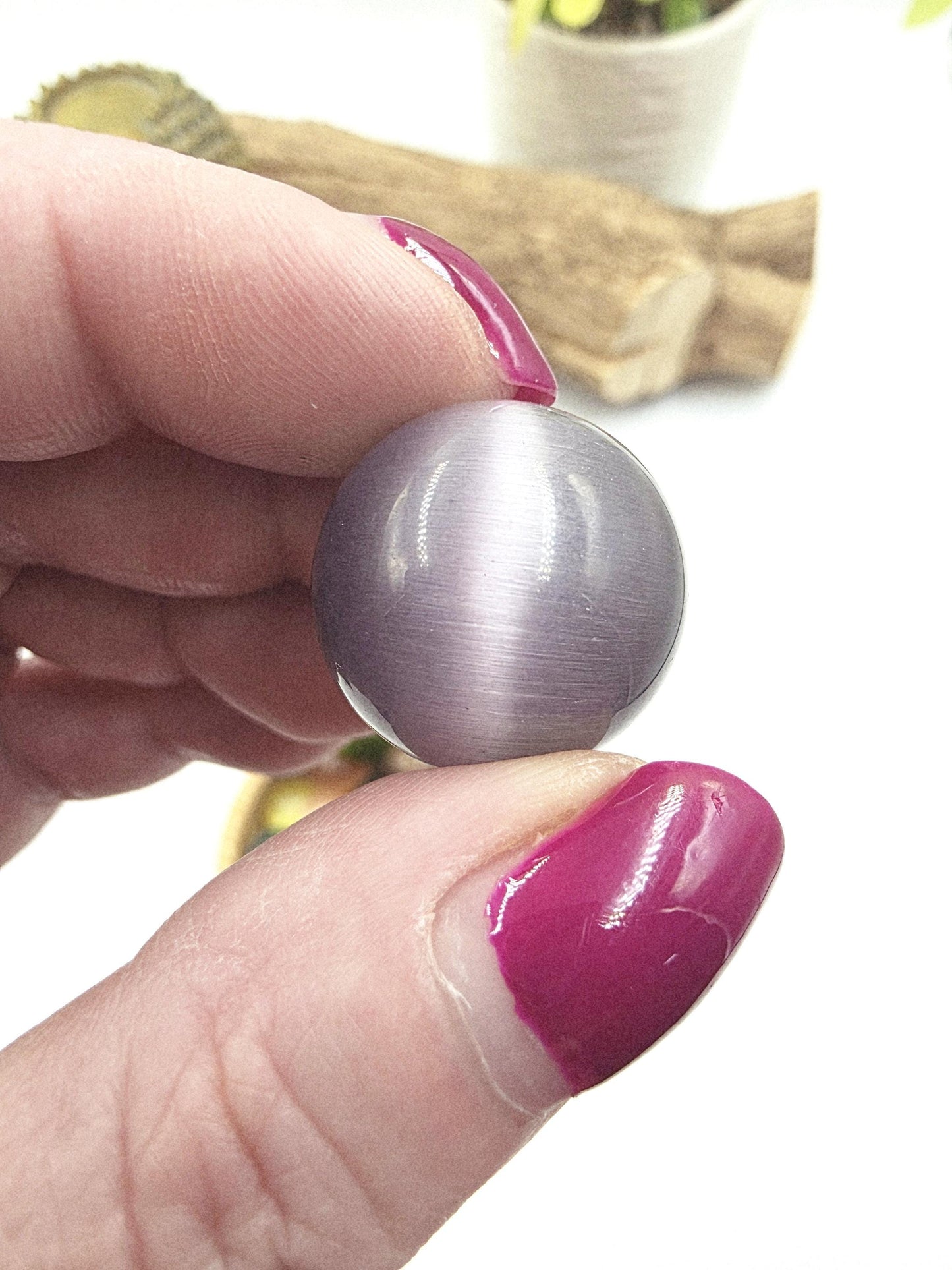 Cat’s Eye Mini Crystal Sphere – Protection, Intuition & Good Luck Crystal