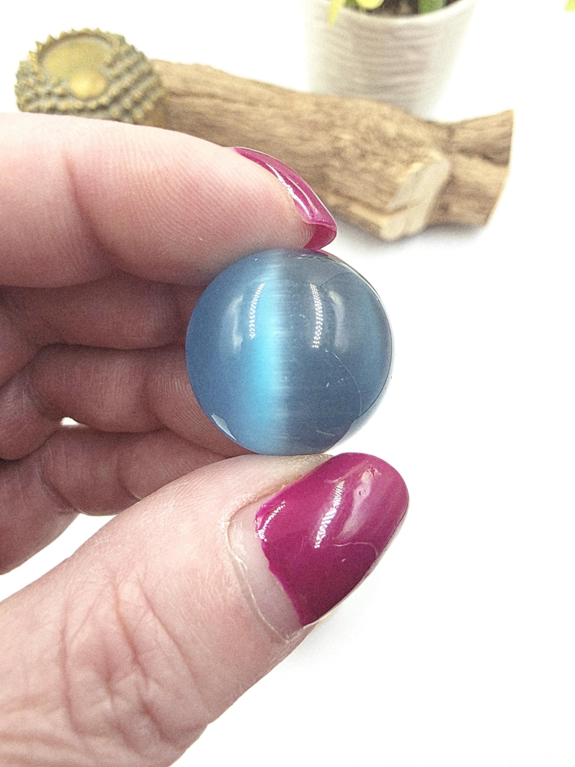 Cat’s Eye Mini Crystal Sphere – Protection, Intuition & Good Luck Crystal