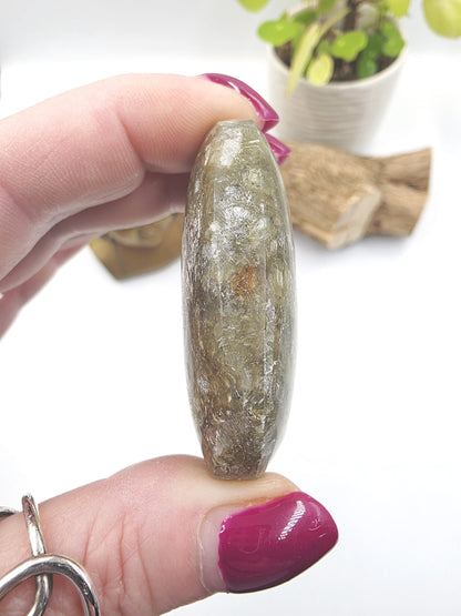 Golden Mica (Muscovite) Palm Stone – Confidence, Clarity & Emotional Strength Healing Crystal, 60g