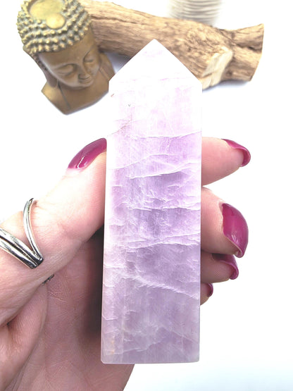Kunzite Crystal Tower - Heart Chakra & Emotional Healing Crystal - 170g