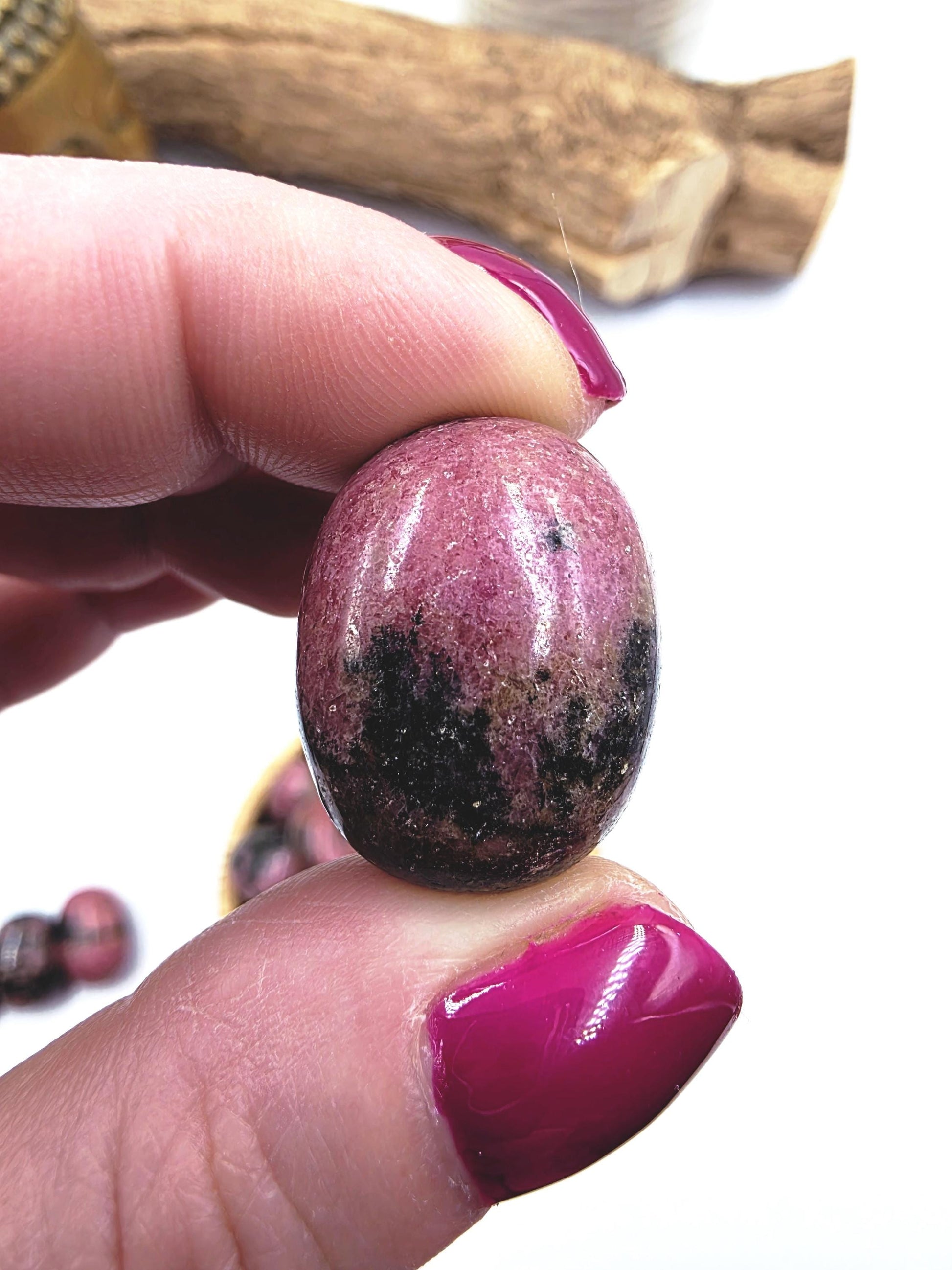 Rhodonite Tumble Stone – Emotional Healing, Self-Love & Balance Crystal