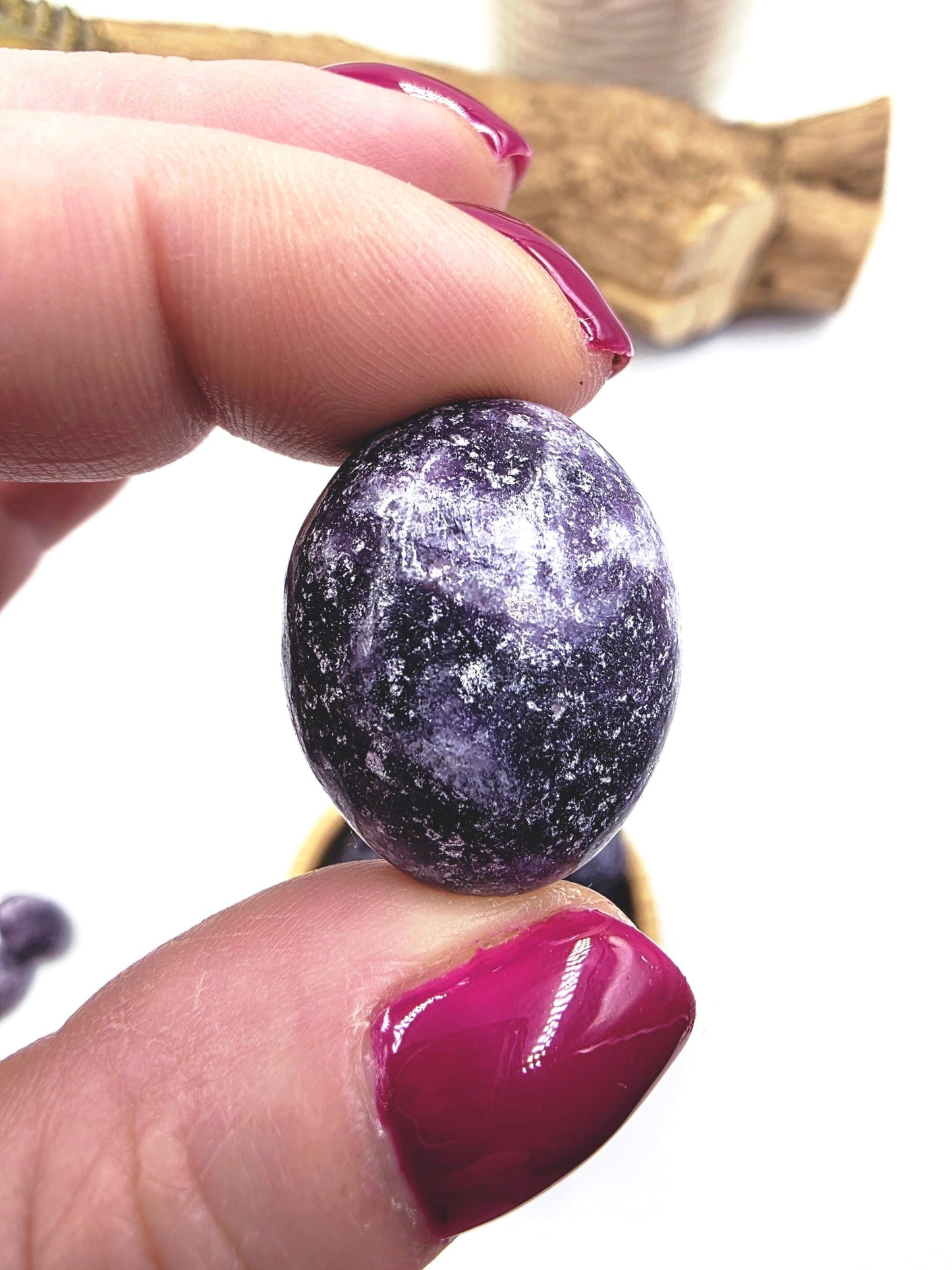 Lepidolite Tumble Stone – Calm, Stress Relief & Emotional Balance Healing Crystal