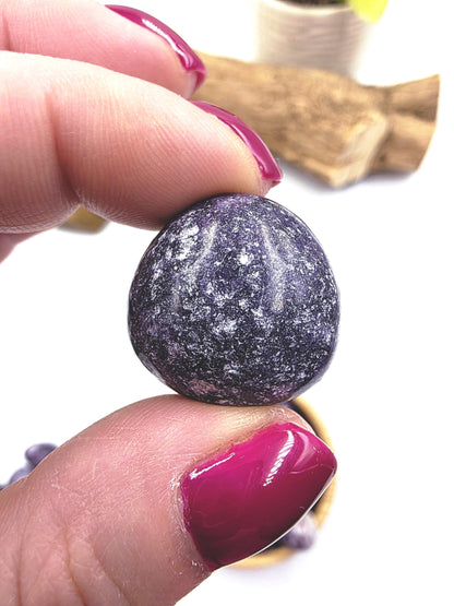Lepidolite Tumble Stone – Calm, Stress Relief & Emotional Balance Healing Crystal